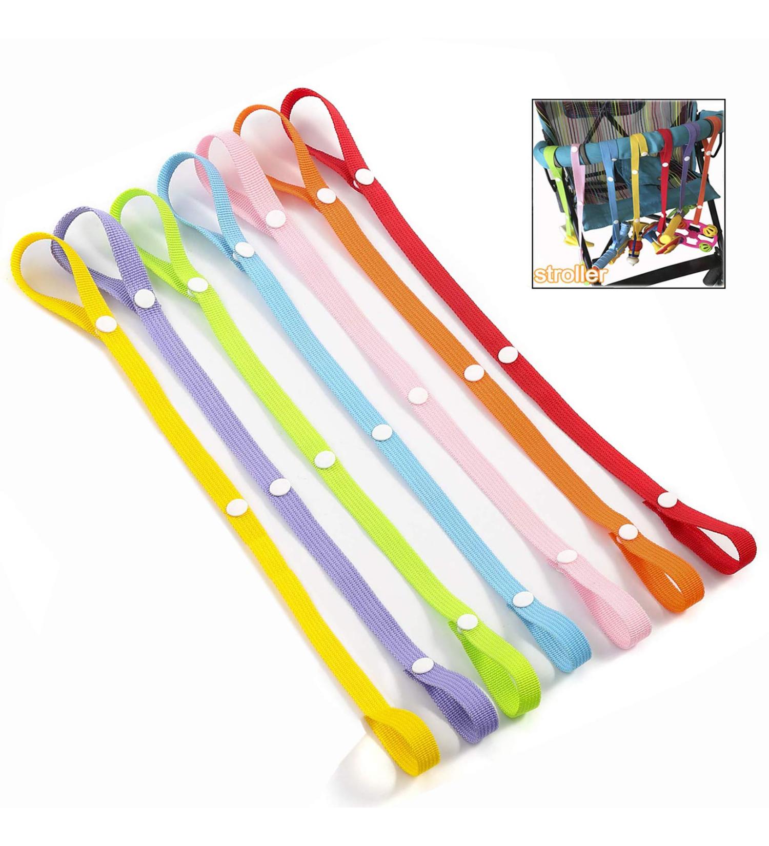 Shop LHKJ 7 Pieces Anti-Drop Strap Baby Toys - Pacifier Chain & Baby Bottle Hanger for Strollers | International Shipping Available - Buy Online on GoSupps.com