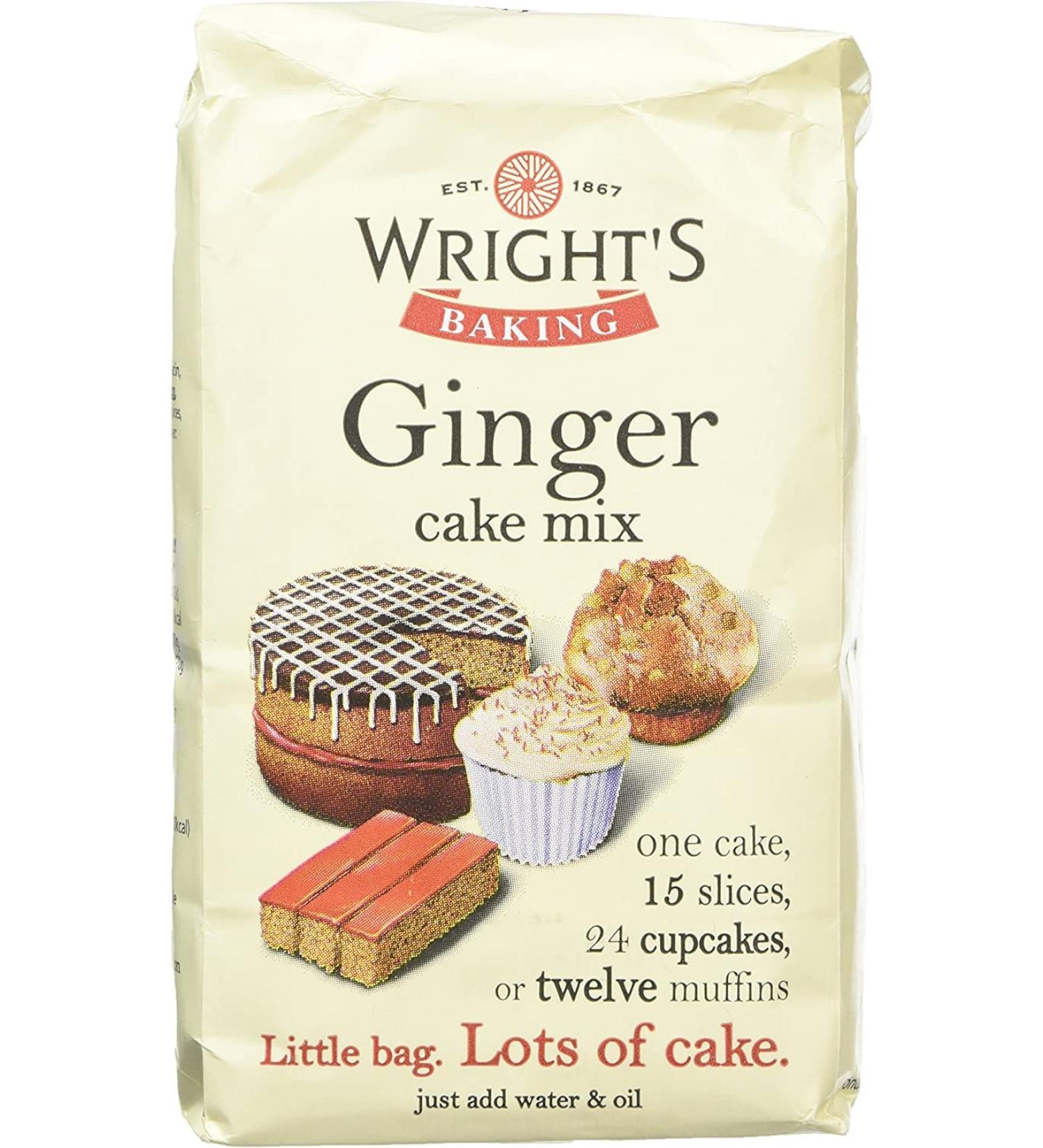Wright's | Ginger Cake Mix 10X500g (5Kg) | Madeira Cake mix which has a subtle buttery and vanilla flavour can be used to bake light & moist cakes slices muffins or cupcakes - Buy Online on GoSupps.com