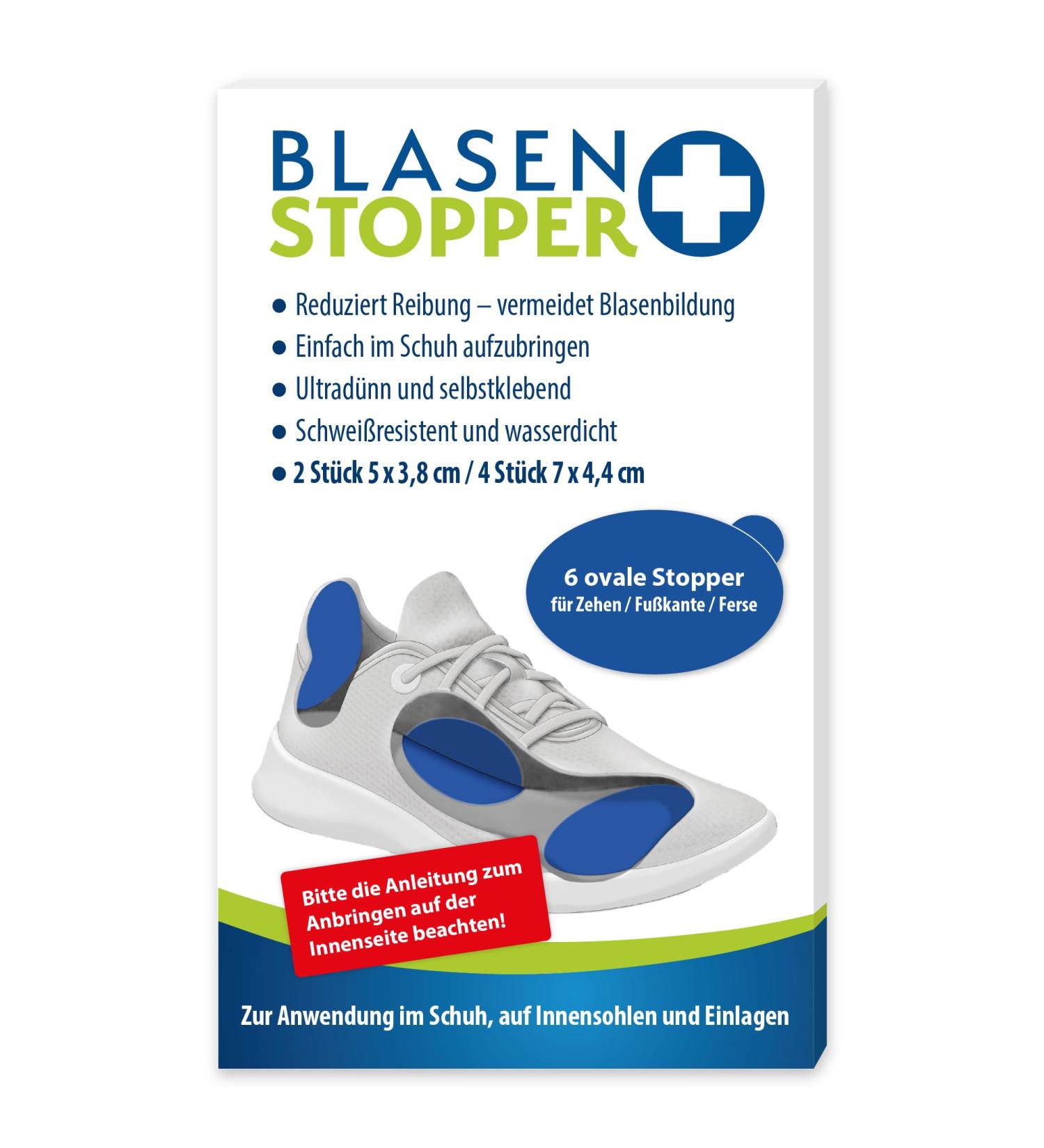 Bladder Stopper: 6 Oval Stoppers for Shoes | Prevent Bubbles & Pressure Points | Perfect for Hiking Office & More - Buy Online on GoSupps.com