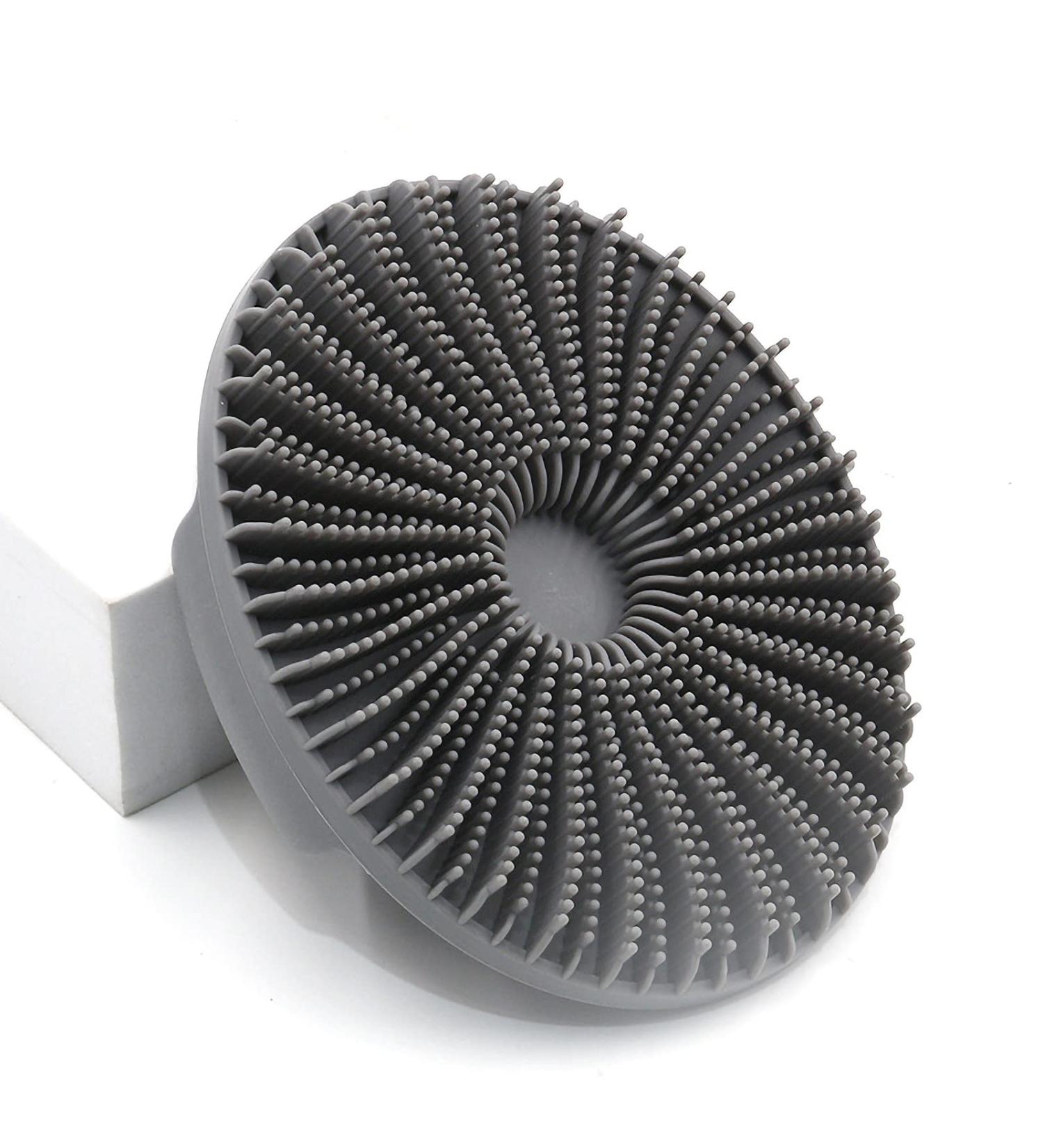 PLZ Silicone Body Scrubber - Gentle Exfoliating Shower Brush for Lathers Well - Grey - Buy Online on GoSupps.com