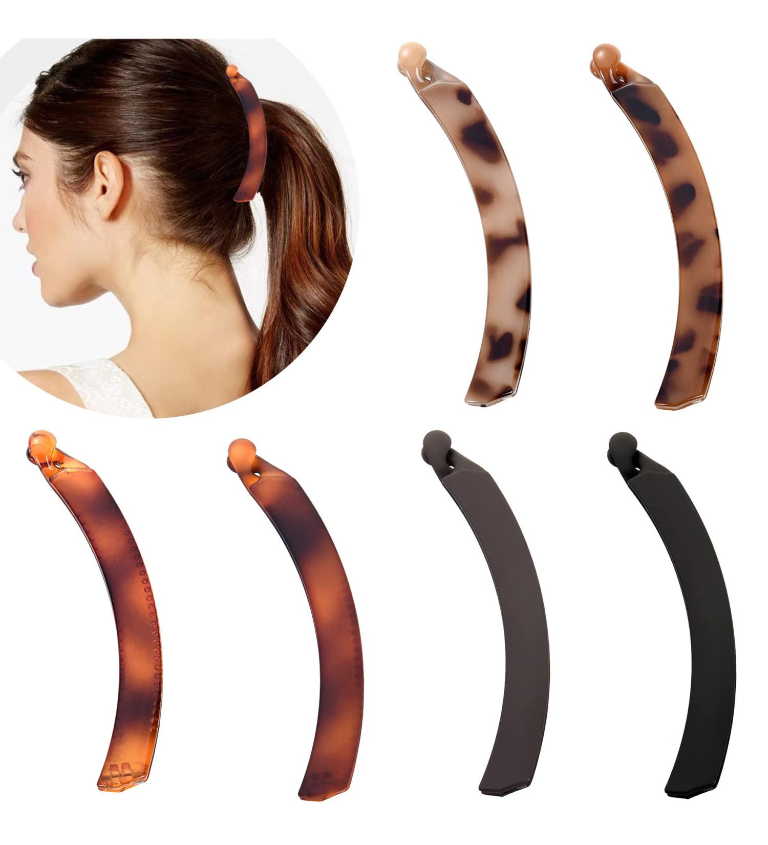 Buy 6-Pack Colorful Large Banana Clips for Thick Hair - Non-Slip Ponytail Holders for Women & Girls - Buy Online on GoSupps.com
