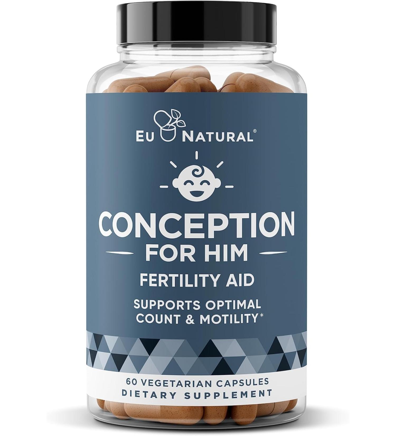 Eu Natural Conception Menâ€™s Fertility Vitamins - 60 Vegetarian Capsules for Optimal Reproductive Health - Buy Online on GoSupps.com
