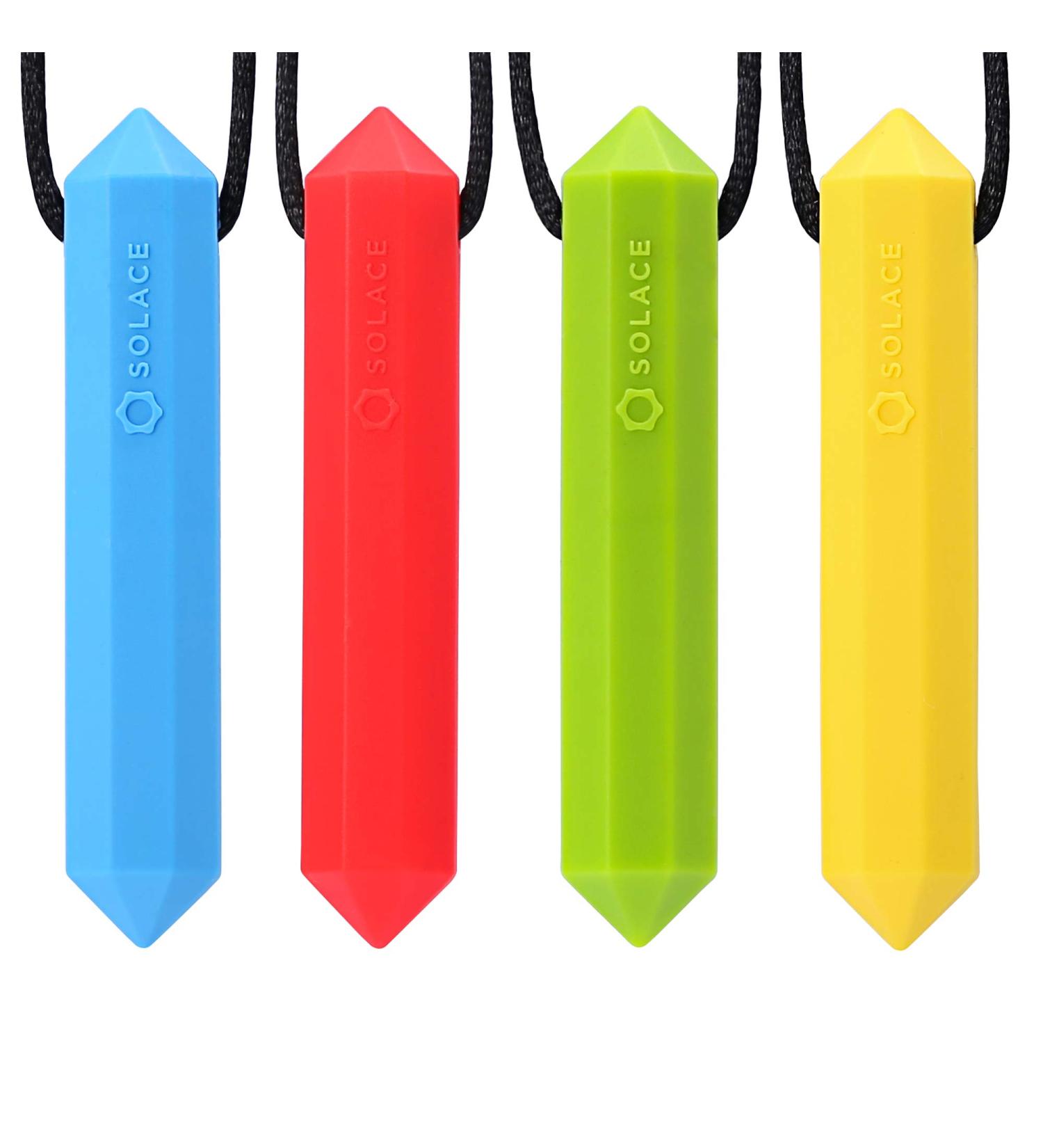 Chewlery Chew Necklace for Kids with ADHD & Autism - Crystal 4-Pack by Solace (Age 5+) - Buy Online on GoSupps.com
