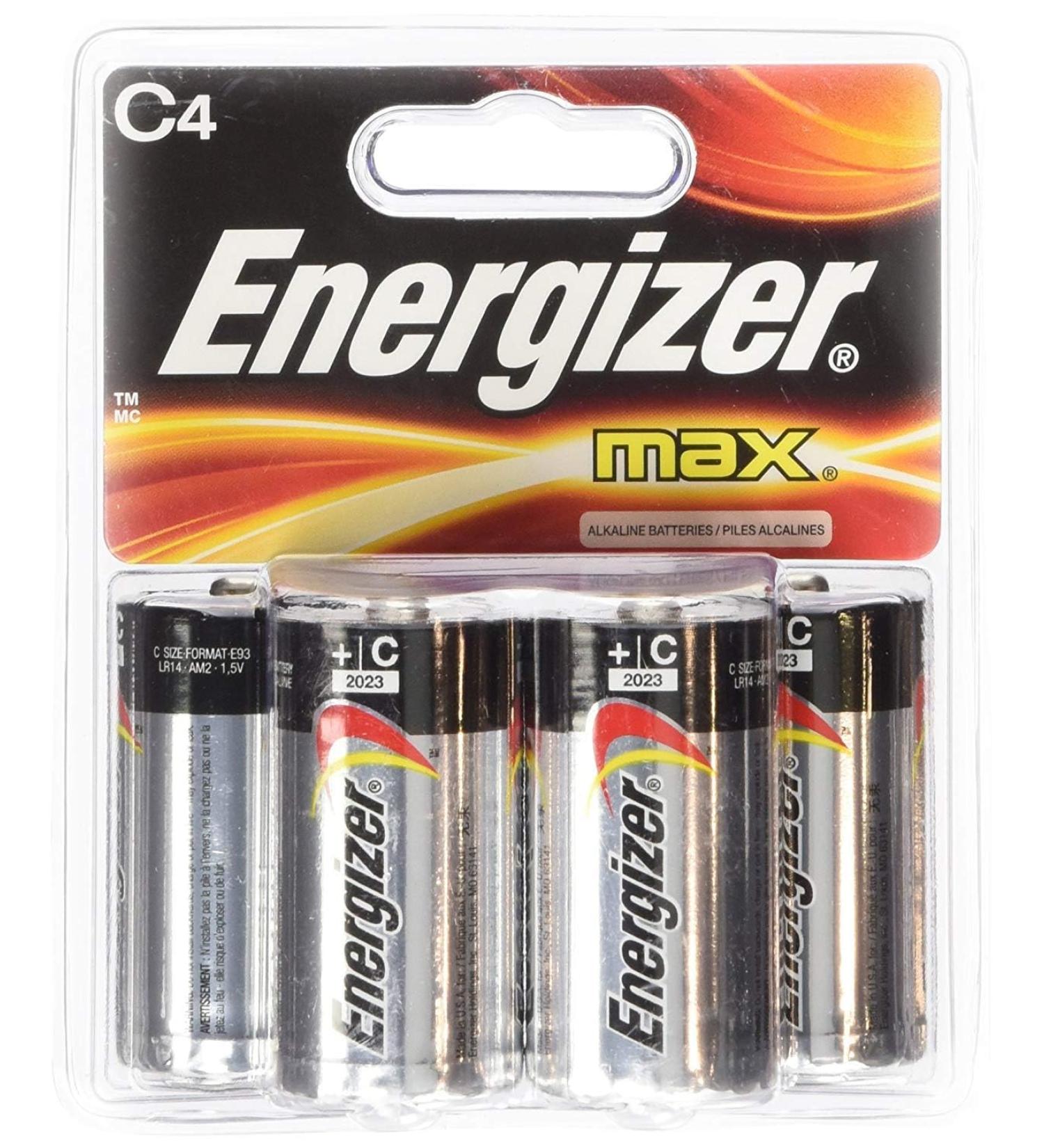 Energizer 4 Pk C Energizer Max Battery