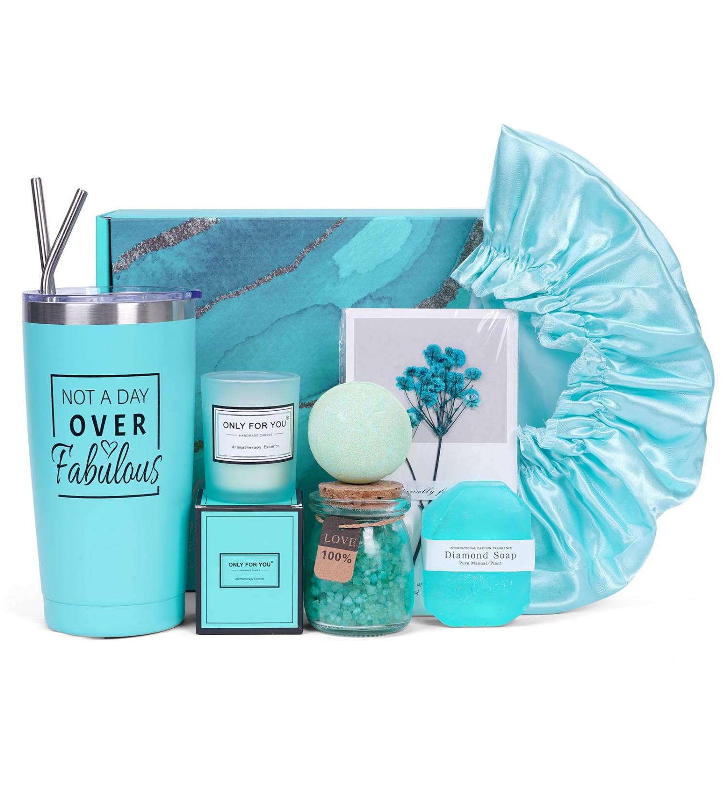 Birthday Gifts for Women - Relaxing Spa Gift Basket Set | Unique Gifts for Her Mom Sister Friend Wife & Girlfriend | Perfect for Birthdays Mother's Day & Christmas (Blue - Buy Online on GoSupps.com