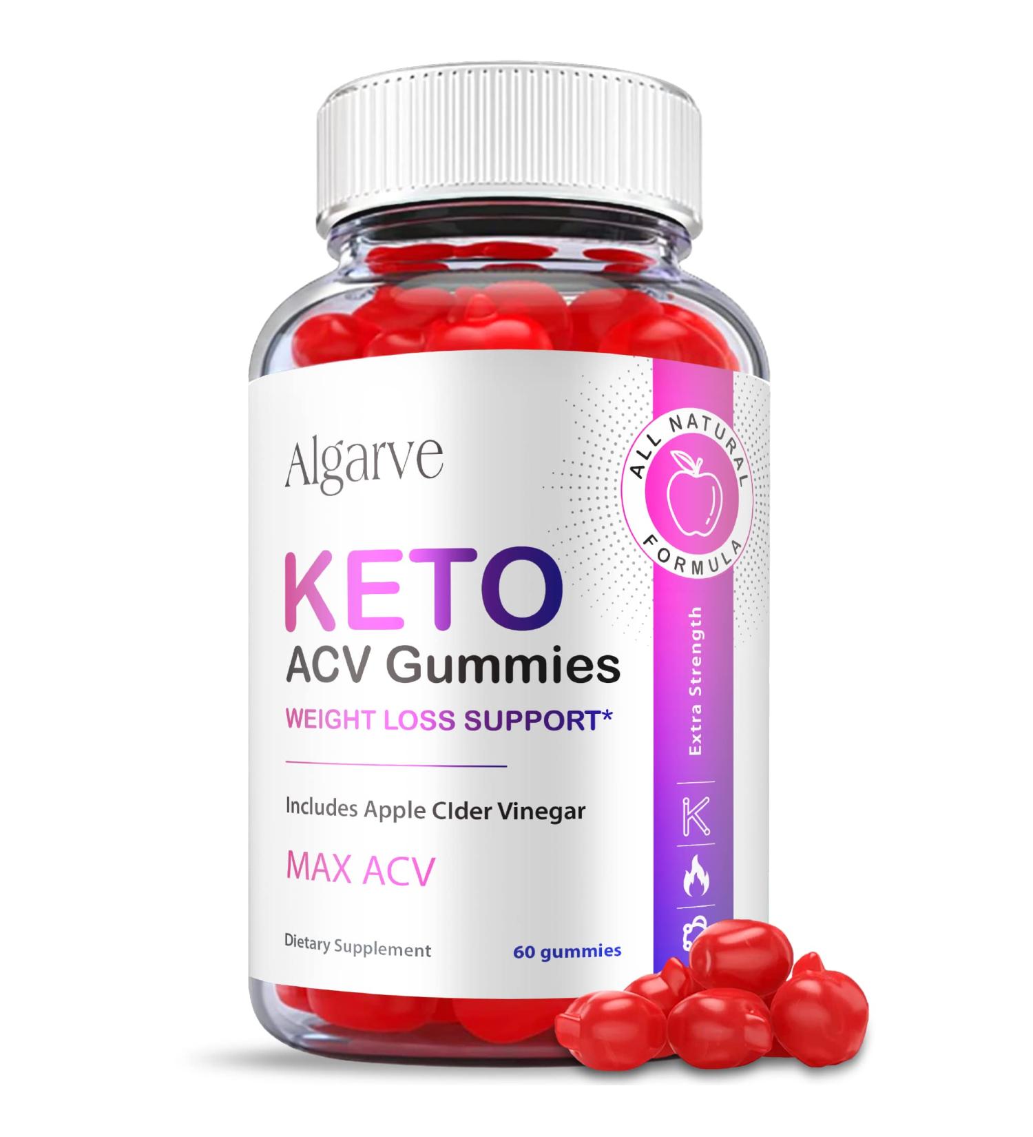 Algarve Keto ACV Gummies 1000mg Vegan Formula - 60 Gummies - Buy Online on GoSupps.com