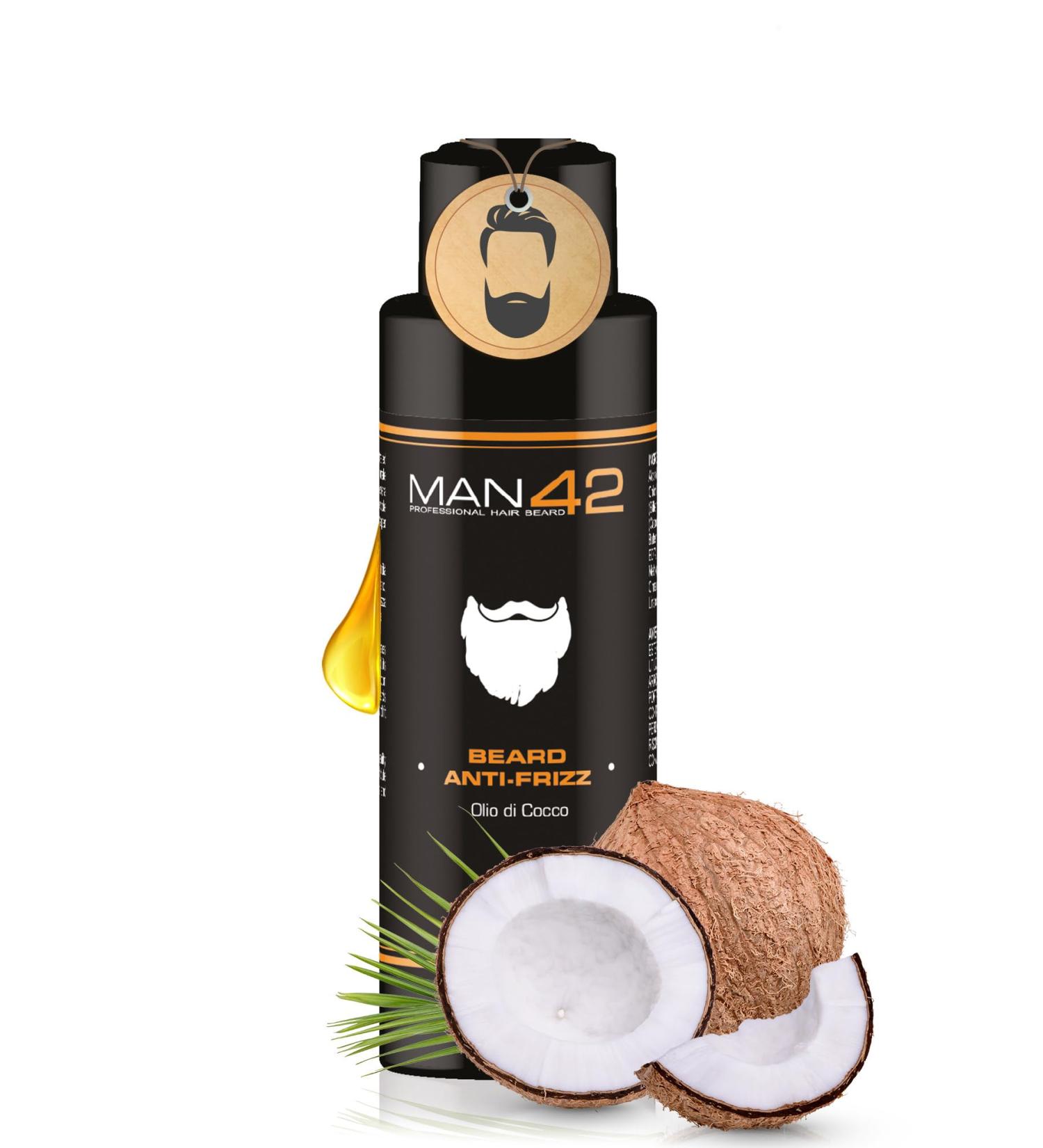 MAN42 Beard Anti-Frizz Oil - 100ml | Easy Combing & Detangling for a Smooth Beard | International Shipping Available - Buy Online on GoSupps.com