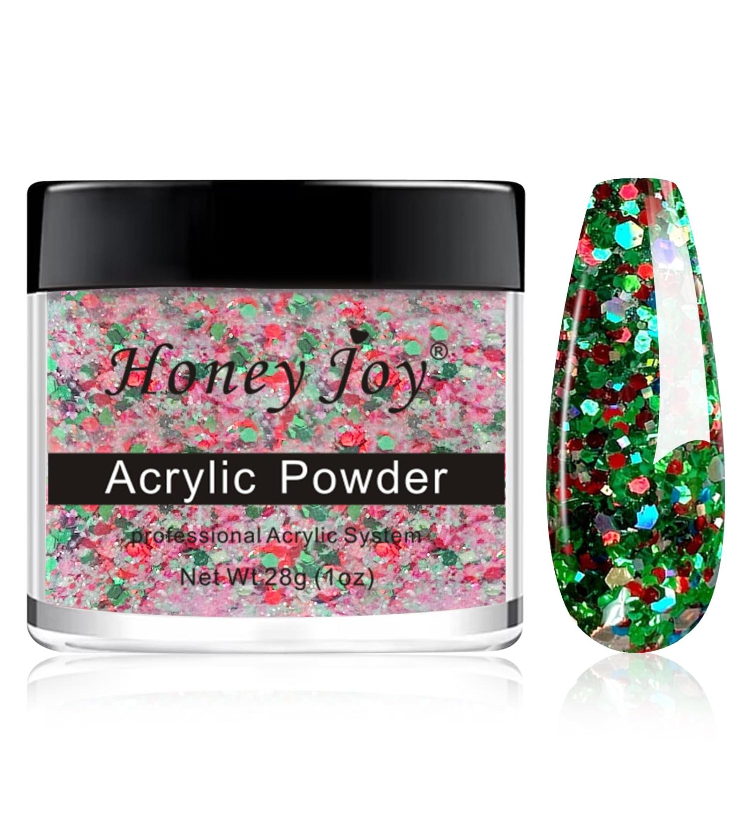 Christmas Glitter Red Green Acrylic Nail Manicure Powder - 28g/box (No.35) - Buy Online on GoSupps.com