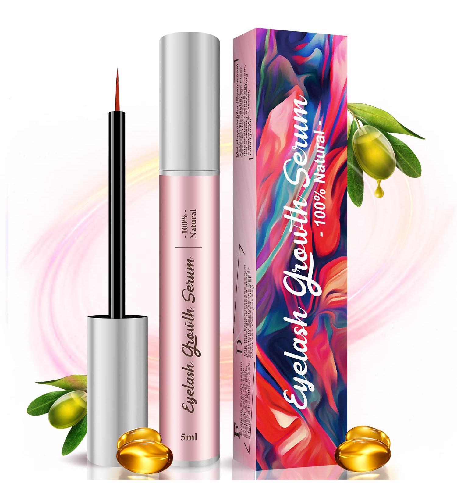 Professional 5ML Eyelash Growth Serum | Natural Eyelash & Eyebrow Enhancer | Rose Scented | Irritation-Free Formula - Buy Online on GoSupps.com