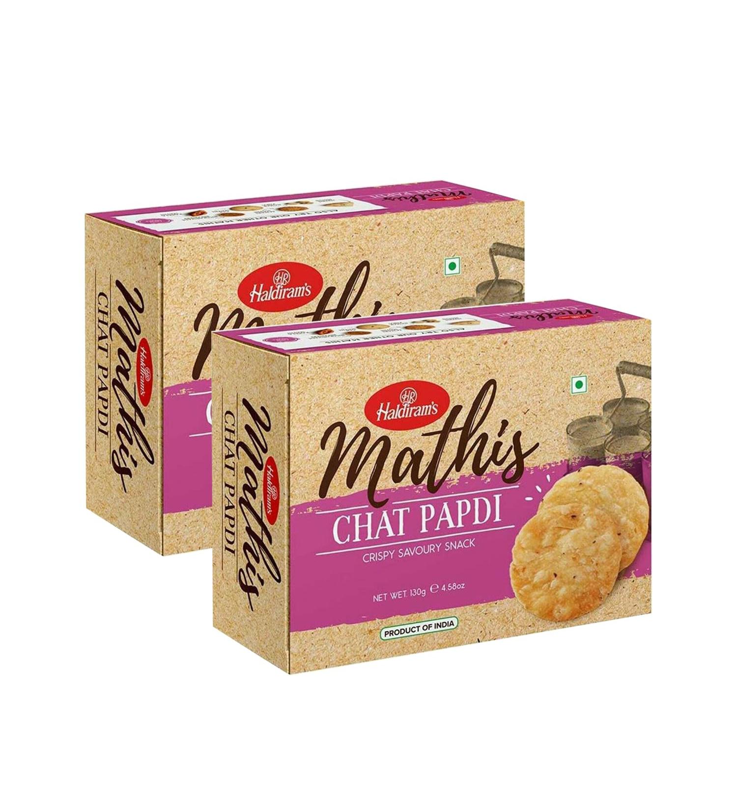Haldiram s Savory Snacks Easy to Carry Anywhere Crispy Crunchy & Spicy Delicious Indian Namkeen Snacks Made With Authentic Taste Enjoy At Tea Time (Haldiram Chat Papdi Pack of 2)