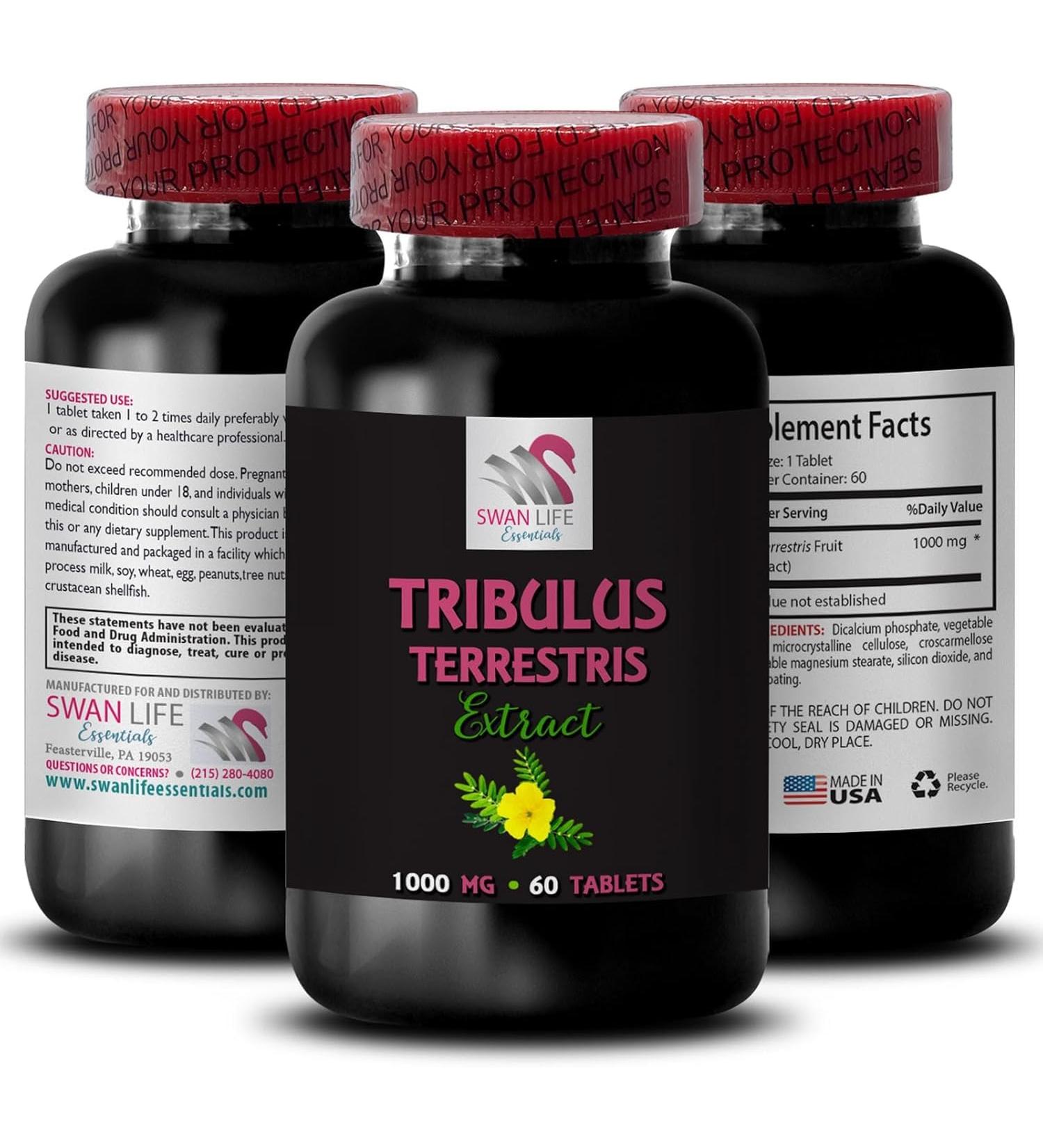 TRIBULUS TERRESTRIS EXTRACT - Pure Tribulus extract Tribulus Terrestris capsules Tribulus powder Tribulus for energy Tribulus extract Tribulus Terrestris root - 1 Bot 60 Caps - Buy Online on GoSupps.com