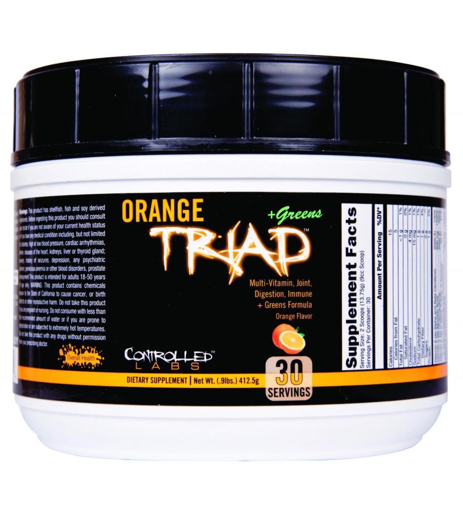 Controlled Labs Orange Triad 0.9 lb - Comprehensive Multivitamin Supplement - Buy Online on GoSupps.com