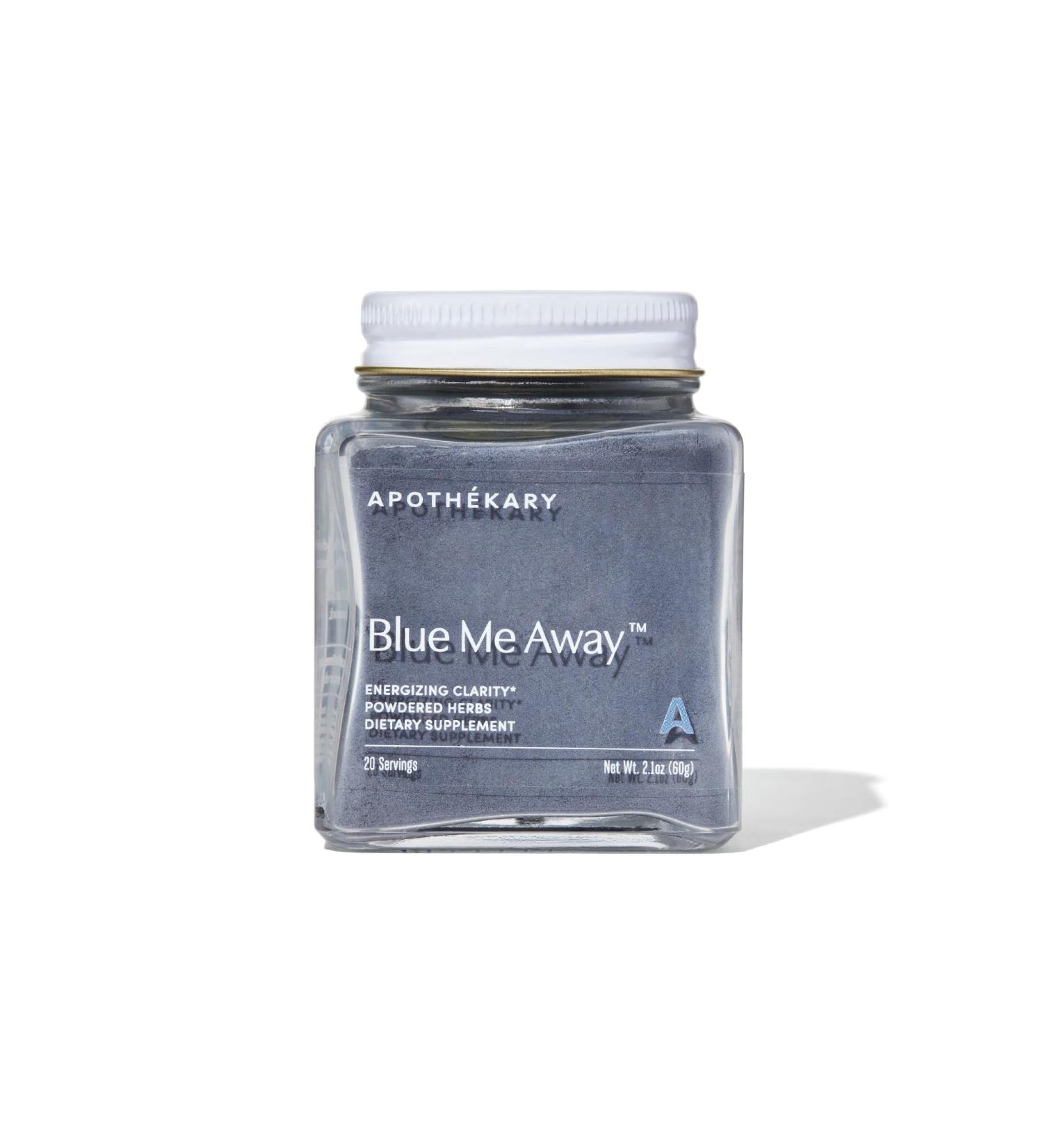 Apoth kary Blue Me Away Herbal Powder Supplement | Supports Mental Clarity Focus Energy & Stress Relief | Sugar Free Gluten Free Vegan Caffeine-Free - International Shipping Available - Buy Online on GoSupps.com