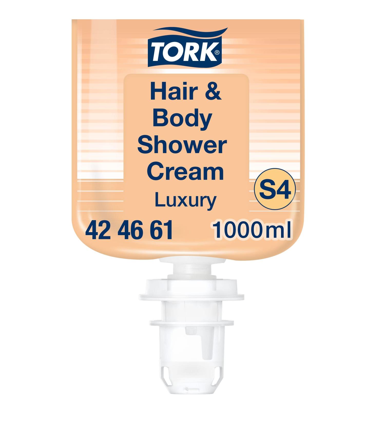  Tork Tork Luxury S4 Argan Vanilla 3-in-1 Hair and Body Shower Cream 6 x 1000 ml 424661 - Buy Online on GoSupps.com