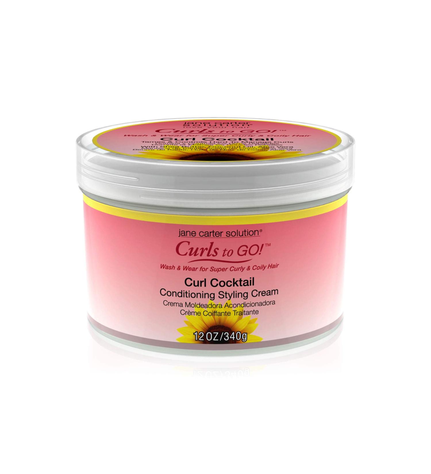 JANE CARTER SOLUTION Curls to Go Cocktail Conditioning Cream 12oz - Hydrating Curl Cream for All Hair Types - International Shipping Available - Buy Online on GoSupps.com