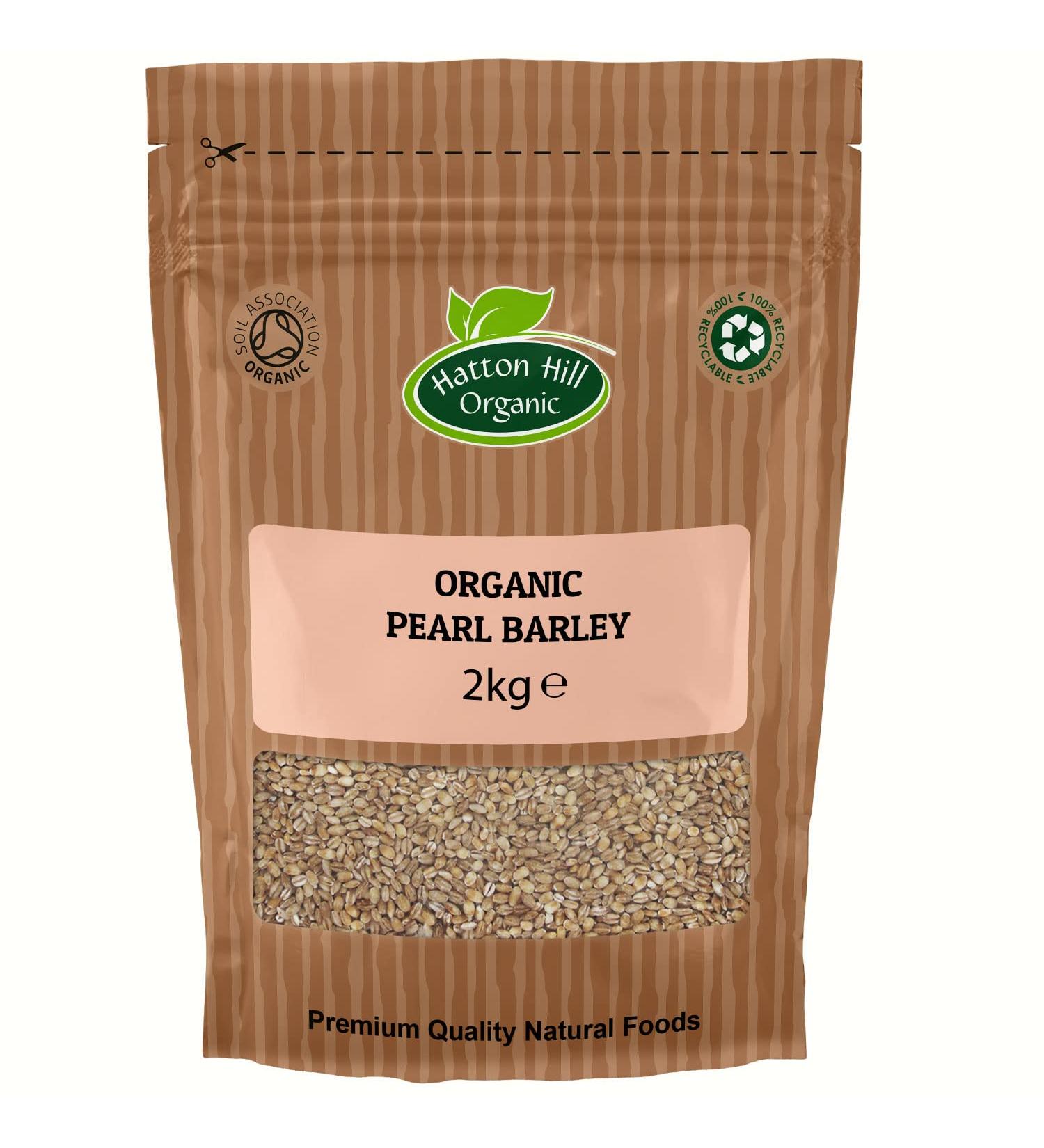Organic Pearl Barley 2kg by Hatton Hill Organic - Free UK Delivery - Buy Online on GoSupps.com