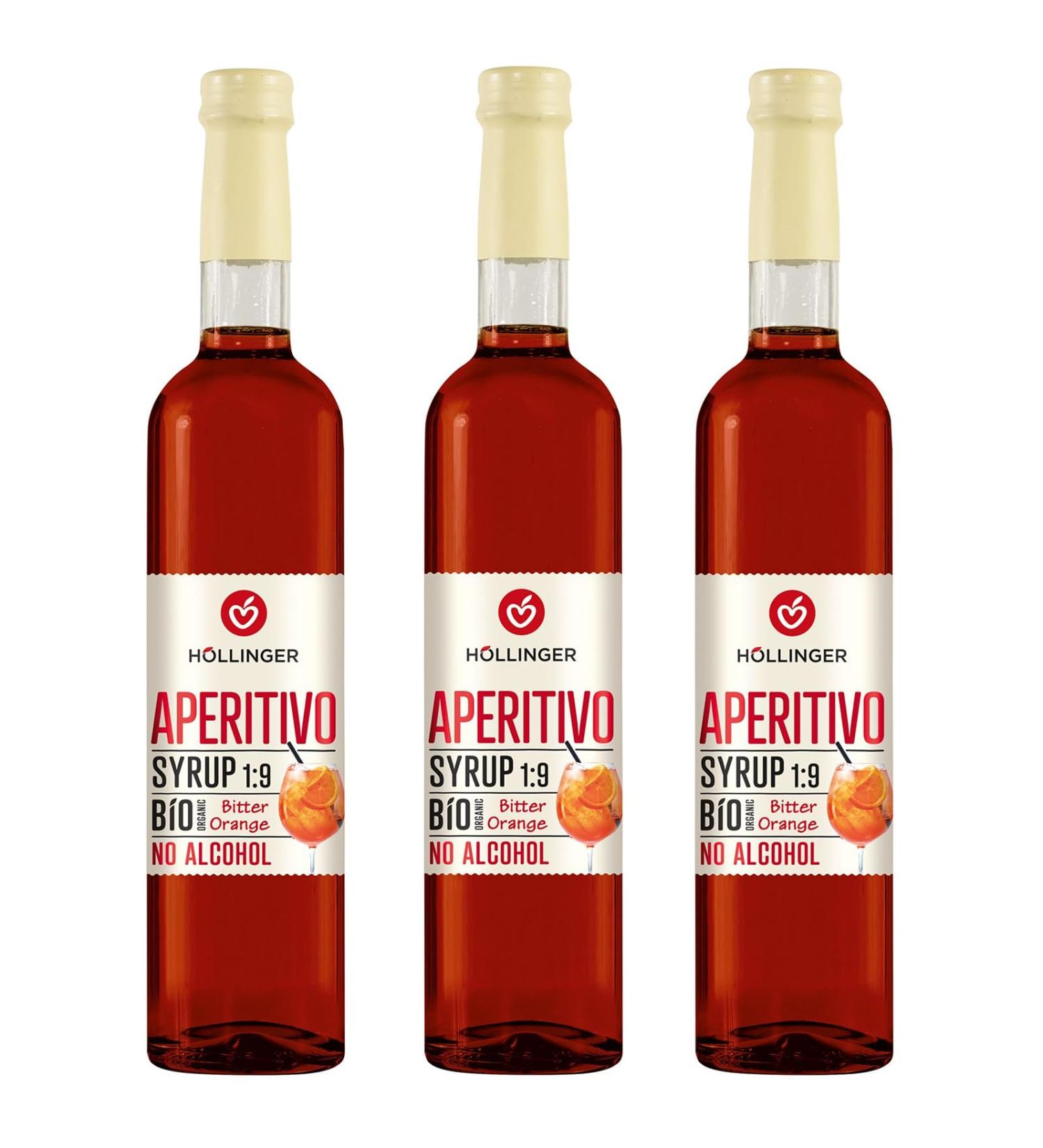 H llinger Sirop cocktail bio aperitivo - vegan bouteille en verre 3x500ml - cocktail sans alcool - Buy Online on GoSupps.com