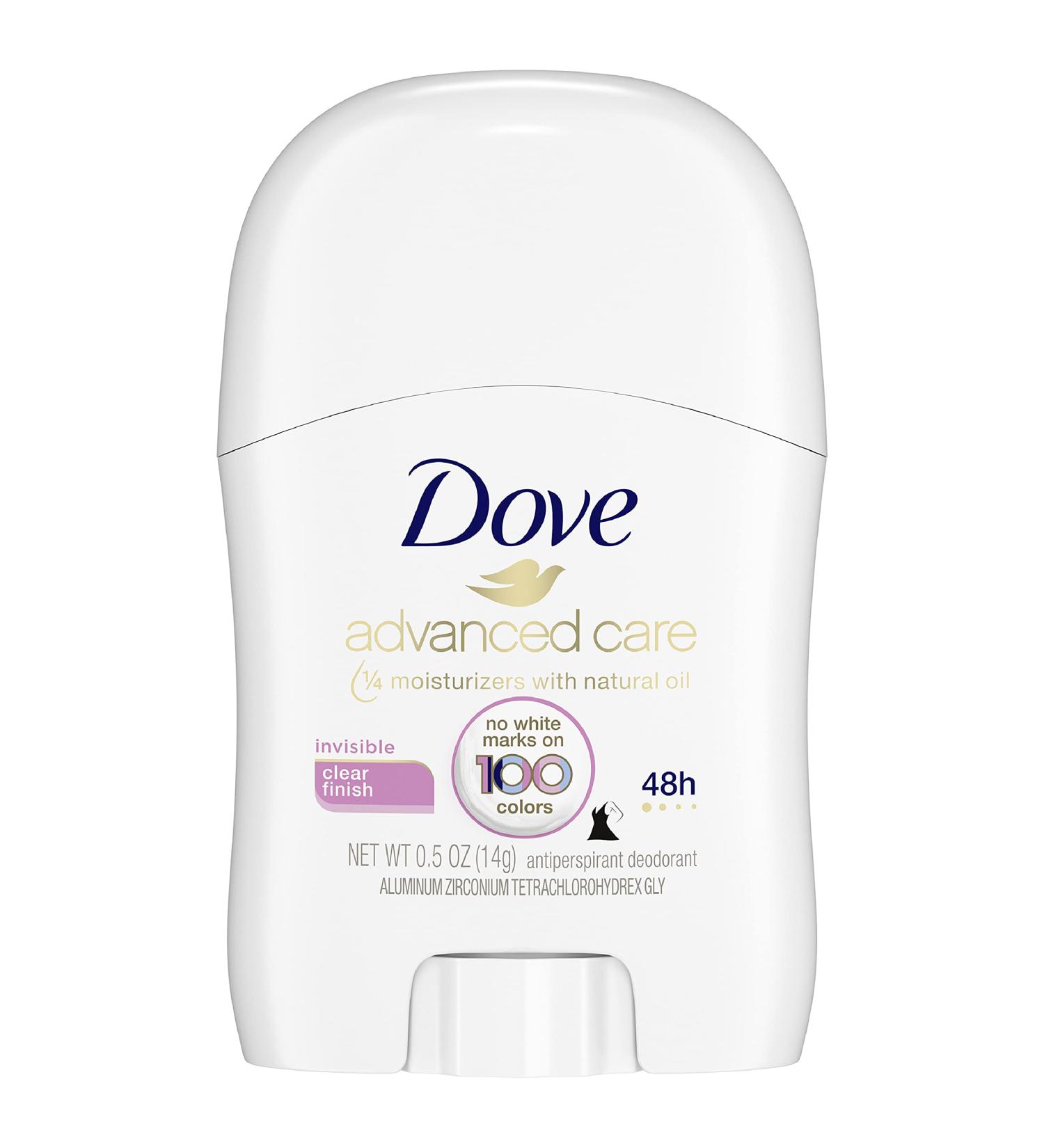 Dove Advanced Care Invisible Travel Antiperspirant Deodorant Stick - 36 Pack, Rose, 0.5 Oz - 48-Hour Sweat and Odor Protection - No White Marks on 100 Colors - Clear Finish - Women's Deodorant - Buy Online on GoSupps.com