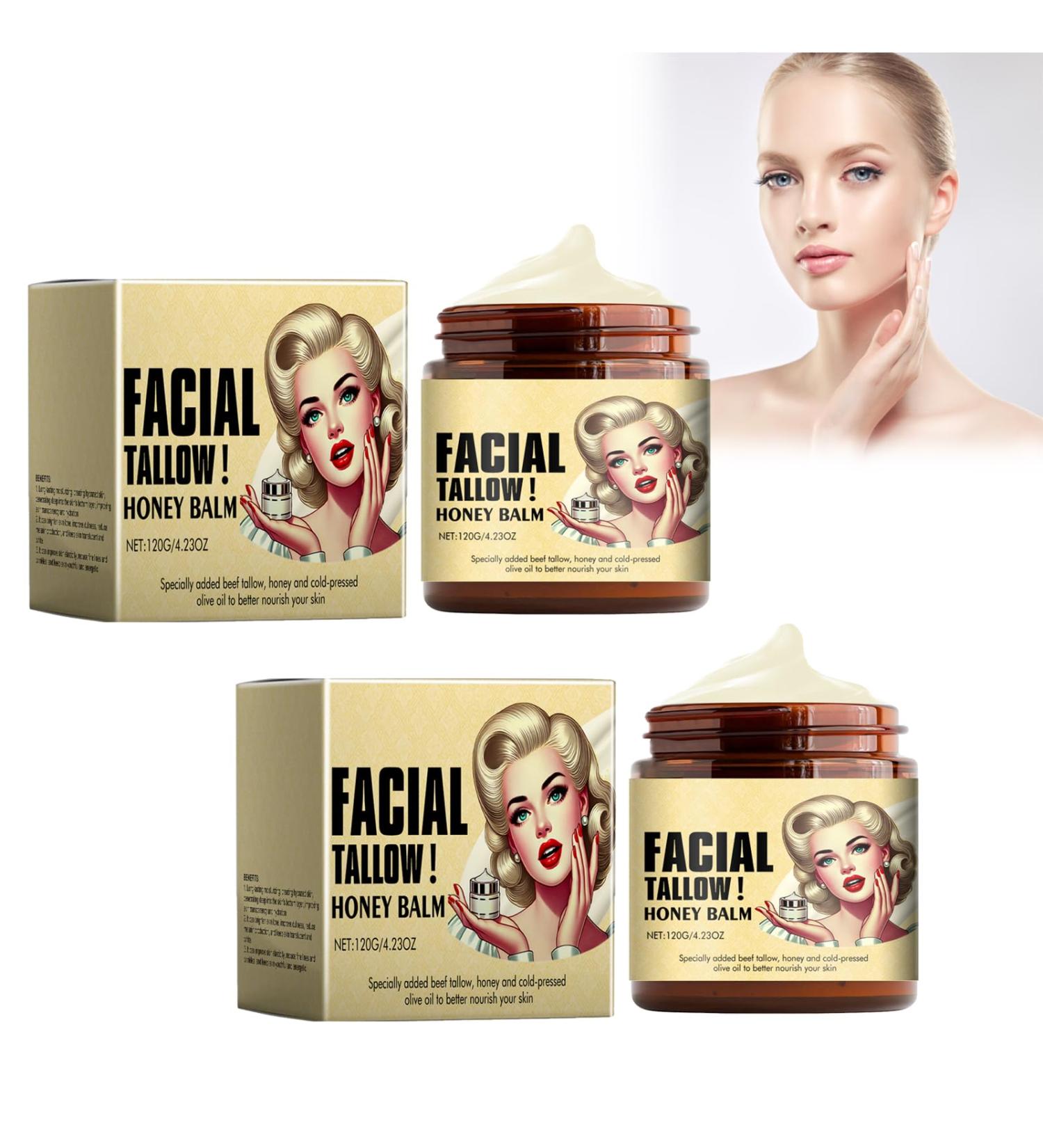 Baume Au Beurre De B uf Fouett Et Au Miel Cr me Au Tallow Hydratant Pour Le Visage Cr me Pour Le Corps Infus e Avec Du Miel Sauvage Brut Pour Une Peau Douce Et Lisse - Buy Online on GoSupps.com
