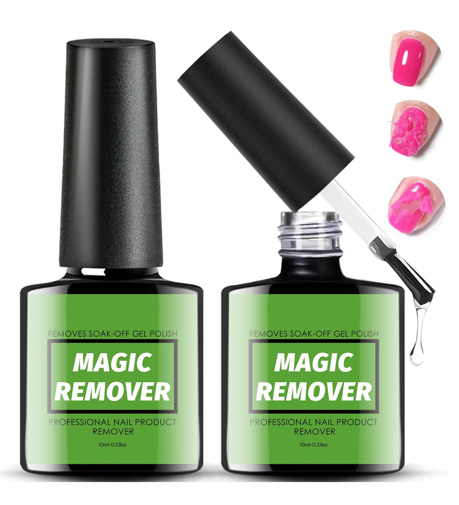 2 Pieces Gel Nail Polish Remover Gel Polish Remover for Nails Magic Nail Polish Remover Easily & Quickly Peel Off In 3-5 Minutes (10ml) green - Buy Online on GoSupps.com
