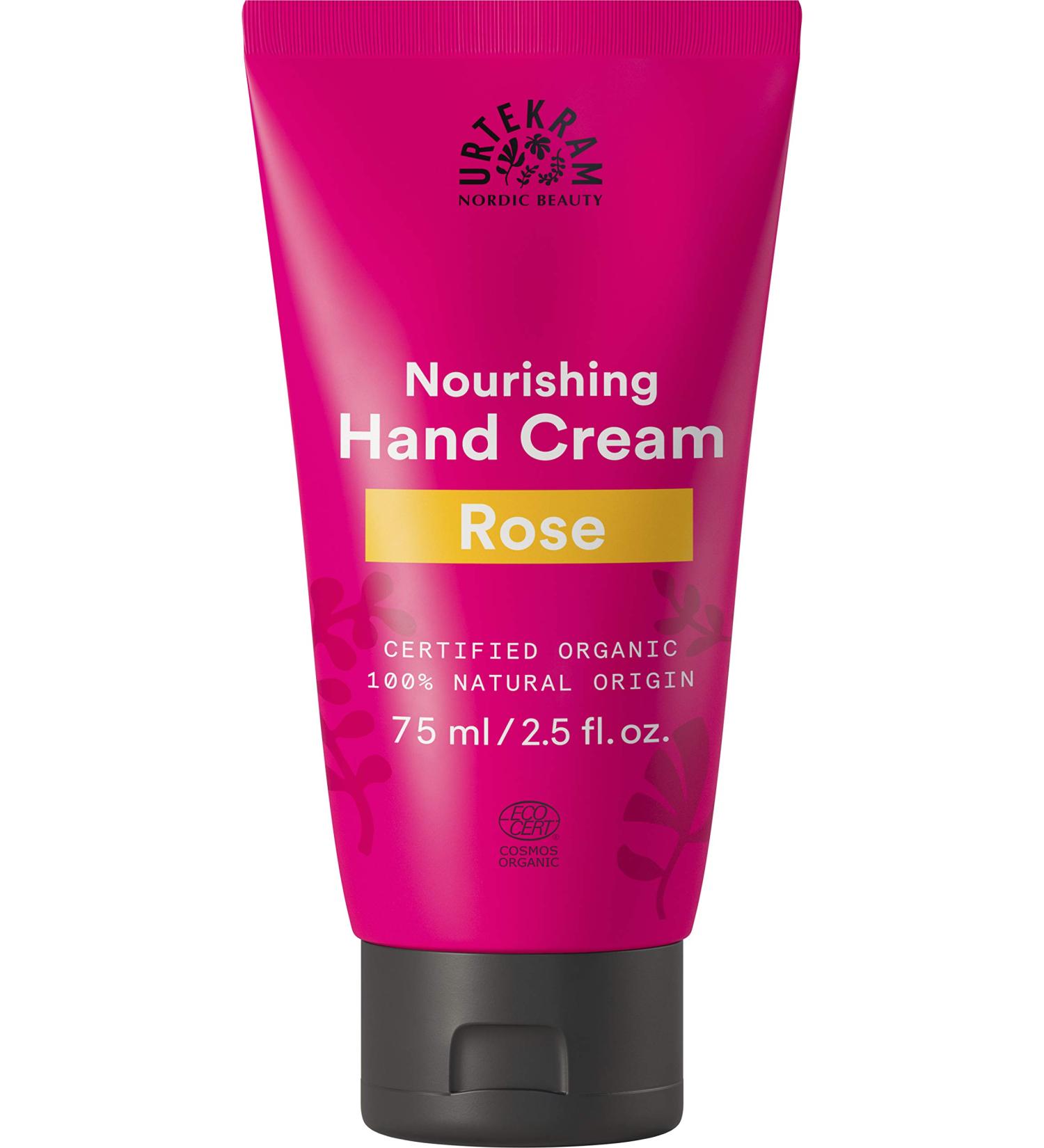 Urtekram Organic Rose Hand Cream - 75ml | Pure Pampering for Soft Hydrated Skin - International Shipping Available - Buy Online on GoSupps.com