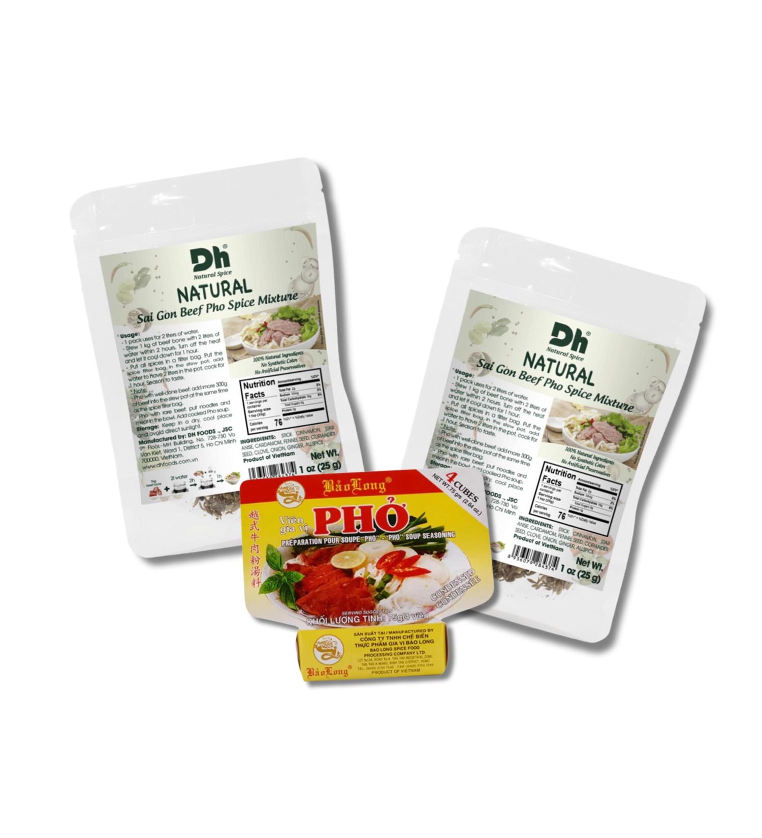 OG ASIA Pho Bo Soup Spice Set 2 Spice Bags + 1 Broth Cube Vietnamese Spice Mix Combined for Beef Pasta Soup 4.2 oz - Buy Online on GoSupps.com
