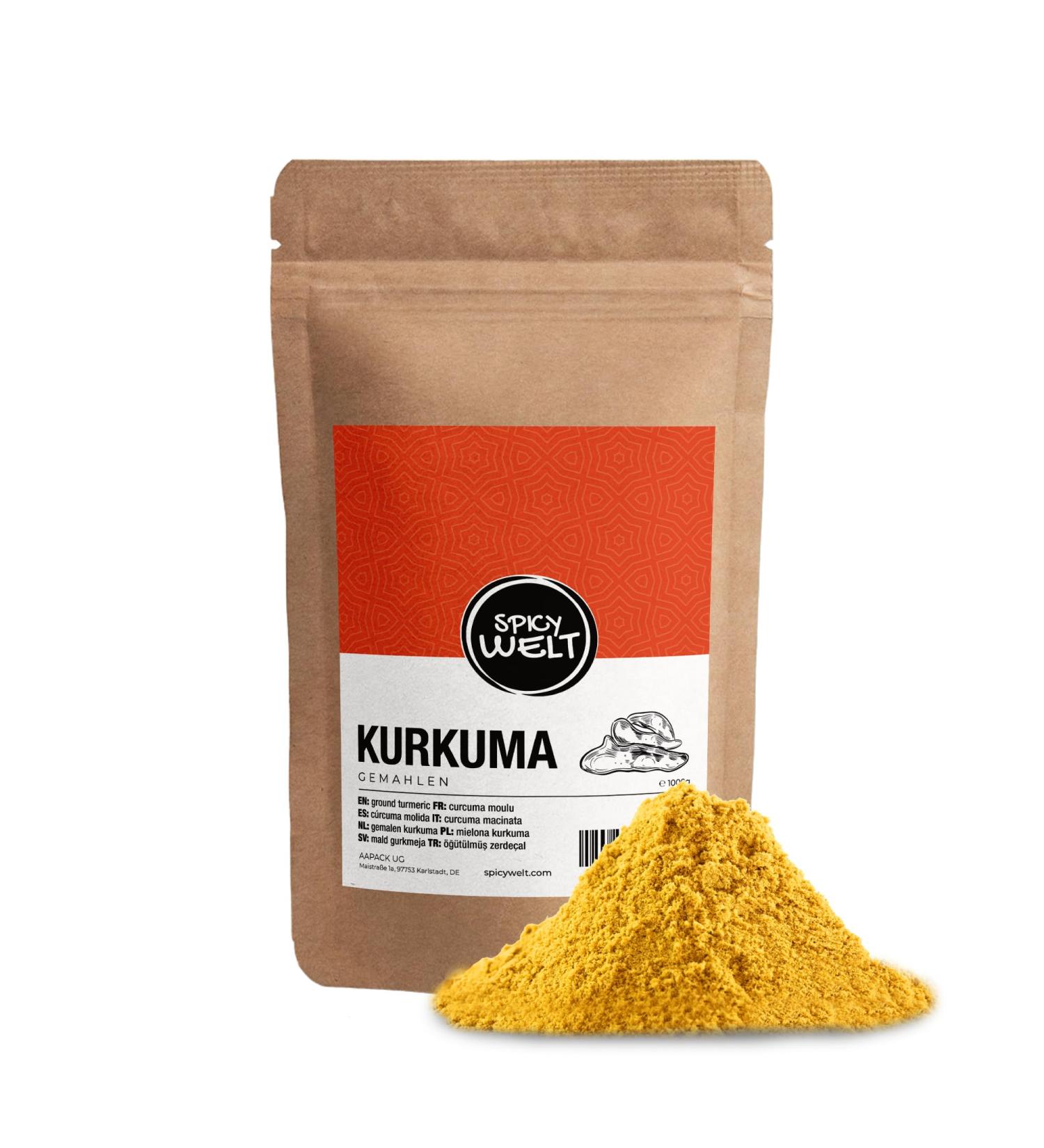 Spicy Welt Ground Turmeric (1kg) Premium Quality Turmeric Powder for Cooking Infusions Curries & Sauces | Yellow Color - Buy Online on GoSupps.com
