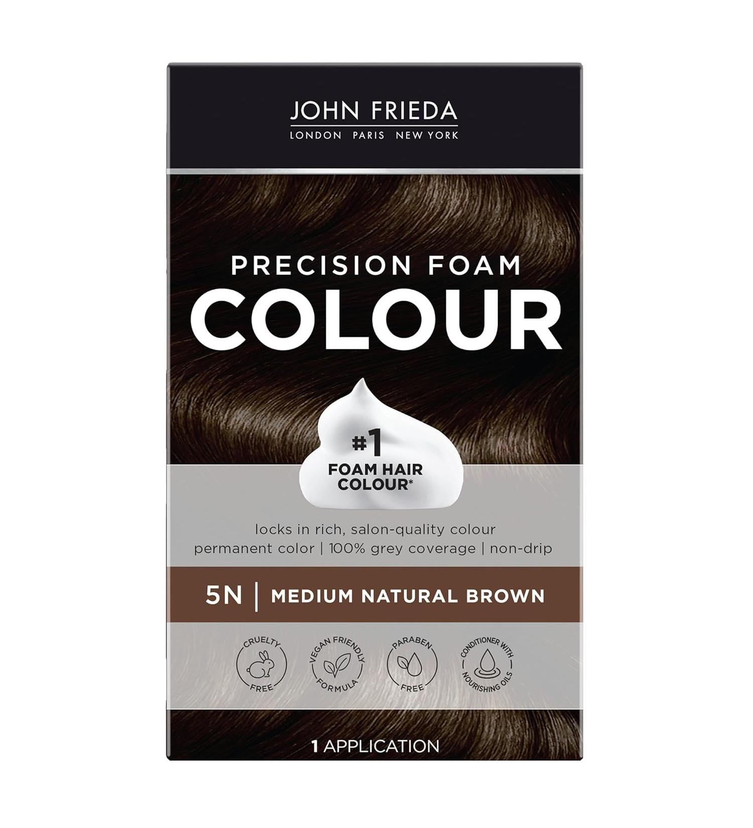 John Frieda Precision Foam Colour 5N Medium Natural Brown - Buy Online on GoSupps.com