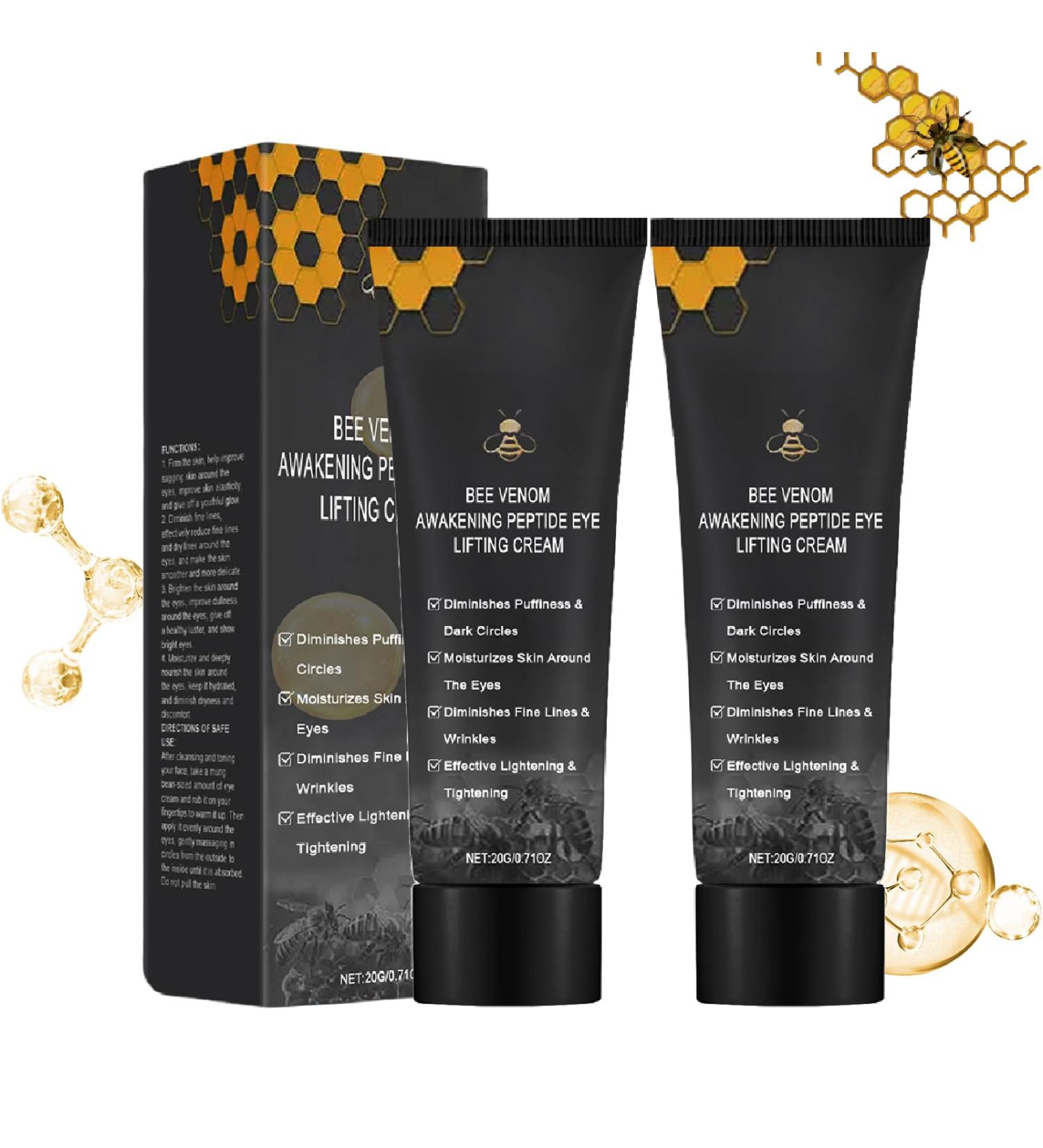 Hengxuan Bee Venom Awakening Peptide Eye Lift Natural Moisturizing Anti-Aging Cream for Dark Circles Puffiness and Under-Eye Bags (2) - Buy Online on GoSupps.com