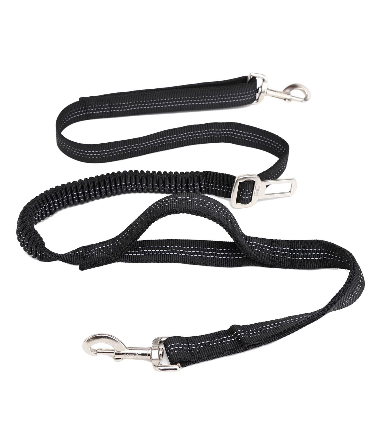 TUDEQU Hands-Free Dog Leash with Waist Bag & Car Seat Belt Buckle - Ideal for Comfortable Pet Walking | International Shipping - Buy Online on GoSupps.com