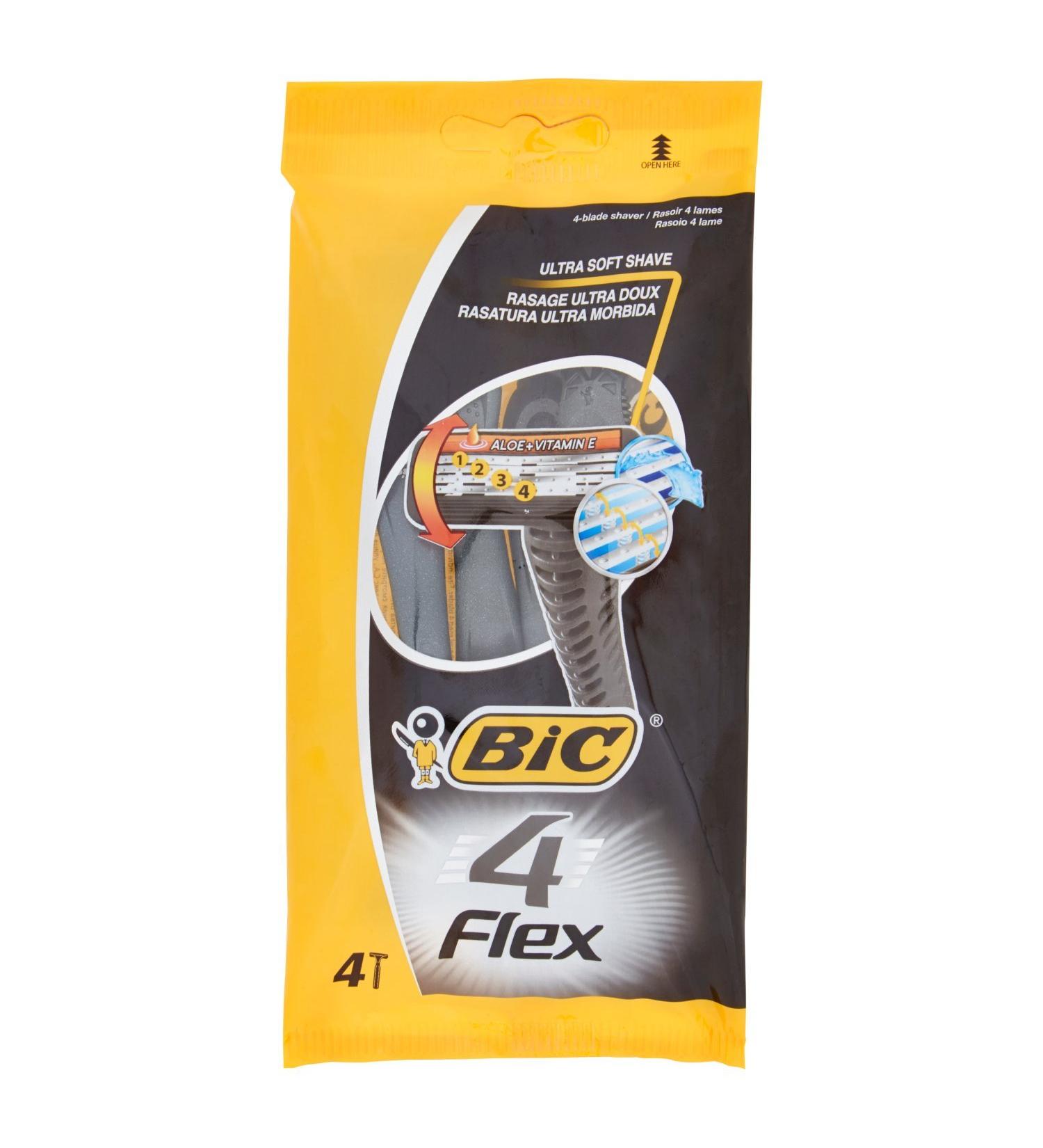 BIC 4 Flex Disposable Razor Set for Men - 4 Blades Sensitive Skin 8 Pieces - International Shipping Available - Buy Online on GoSupps.com