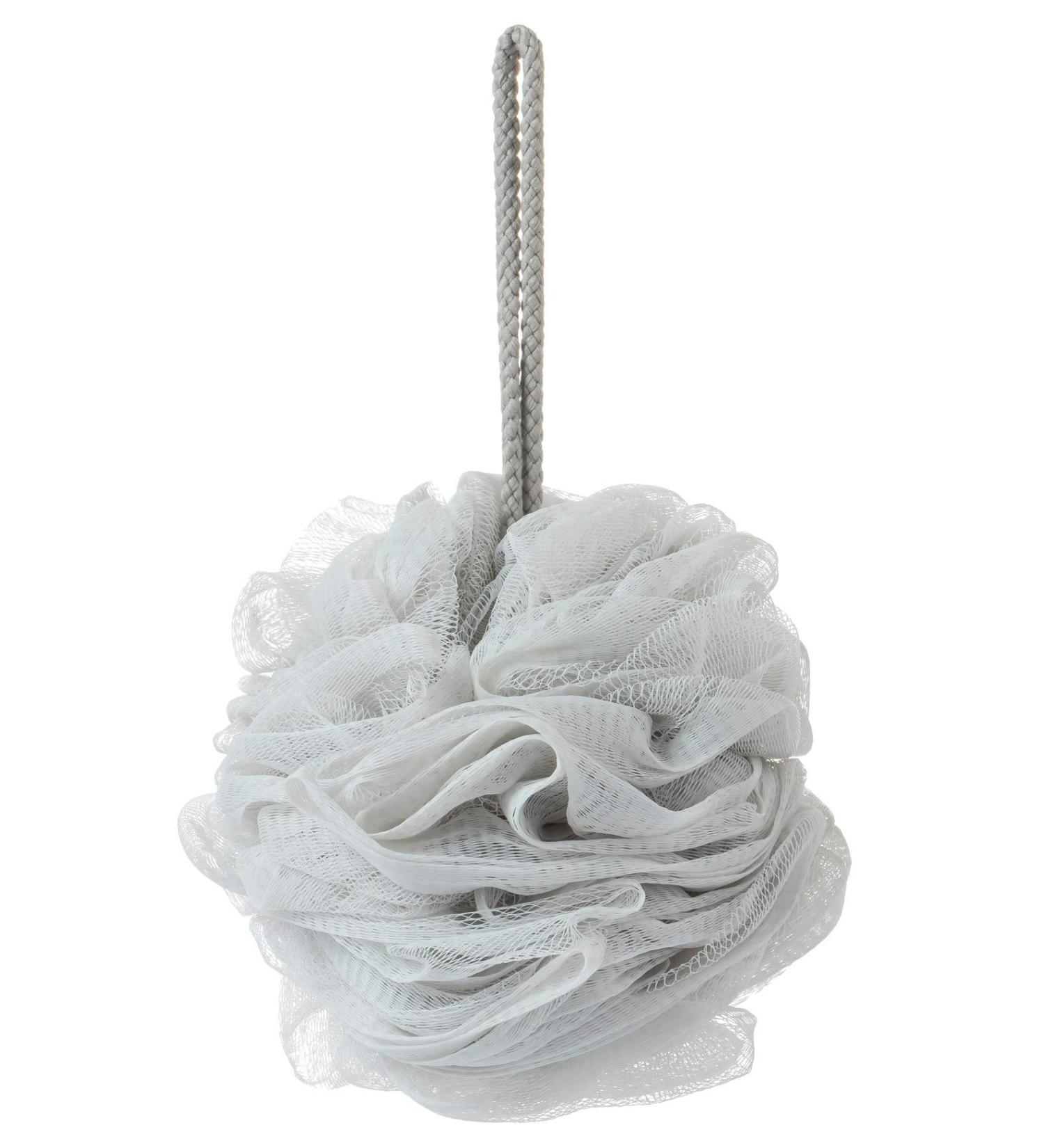 Premium Gray Bath Sponge & Shower Loofah for Body Exfoliation - 1 Count - Ideal for Smooth Skin - Buy Online on GoSupps.com