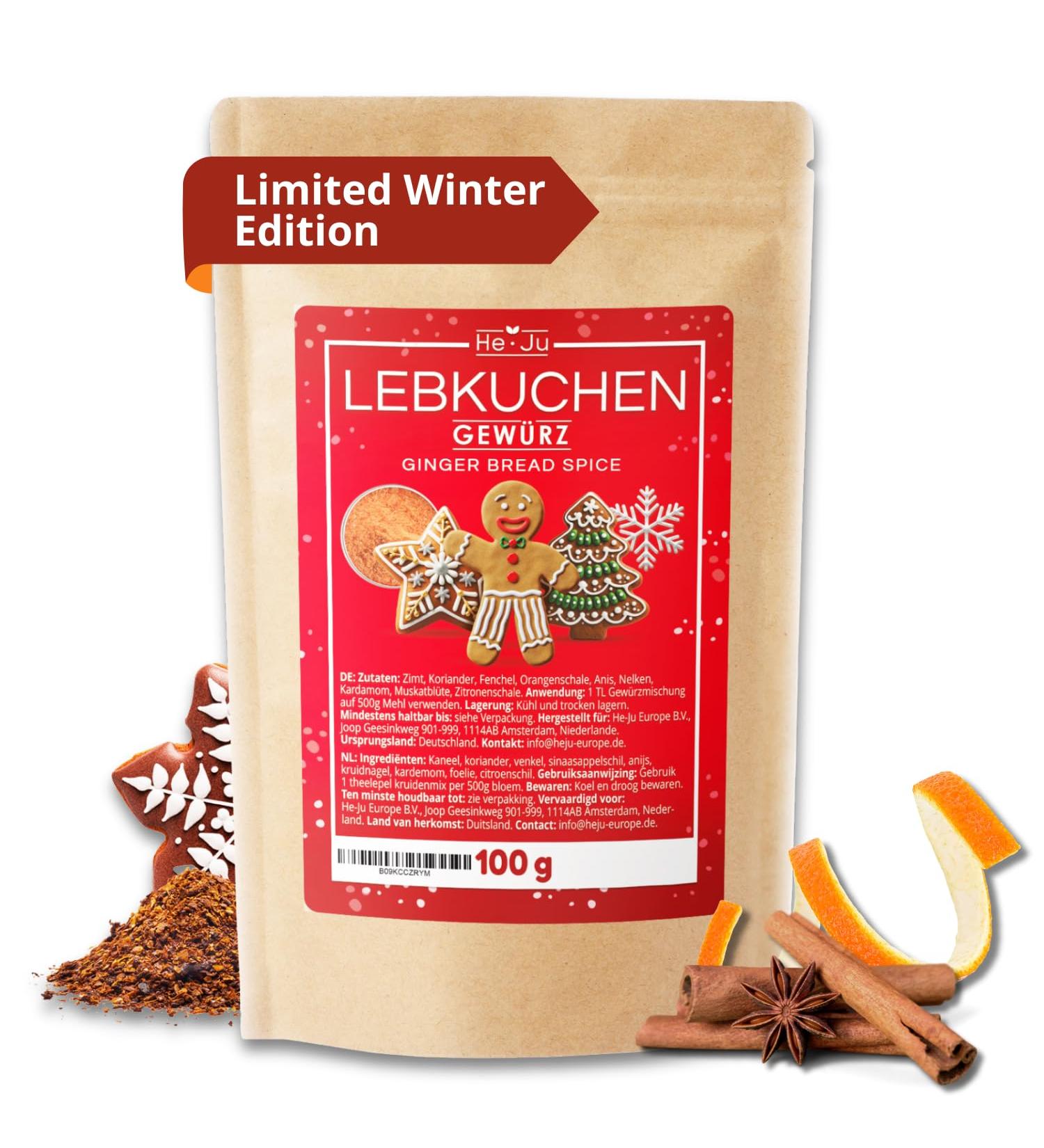 HeJu Europe BV HeJu Gingerbread spices for baking 100 g aromatic spice mix for cookies and desserts 100 natural vegan glutenfree without added sugar - Buy Online on GoSupps.com