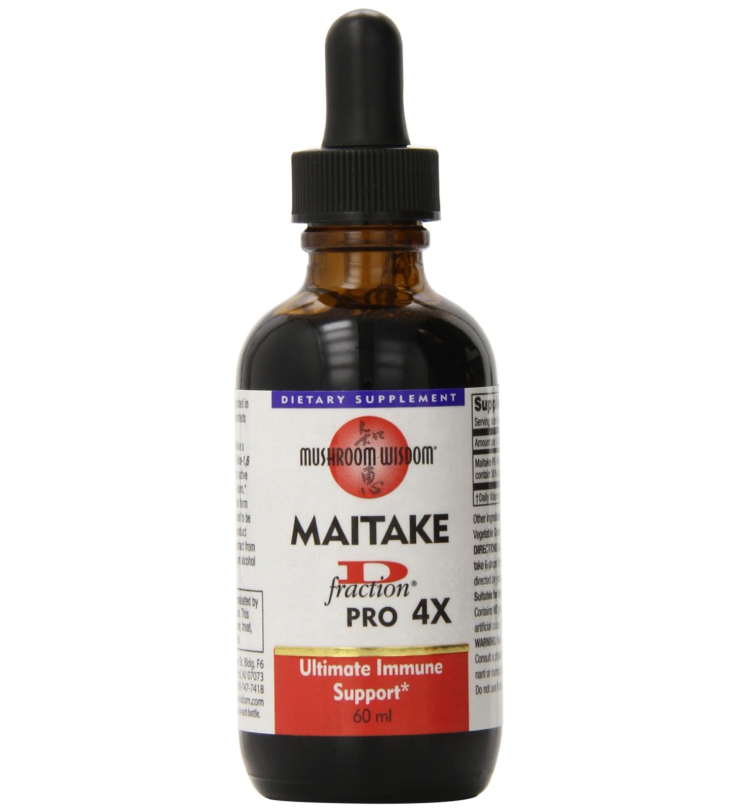 Mushroom Wisdom Maitake D Fraction Pro 4X 2.02 Fl Oz - Immune Support Supplement - Buy Online on GoSupps.com