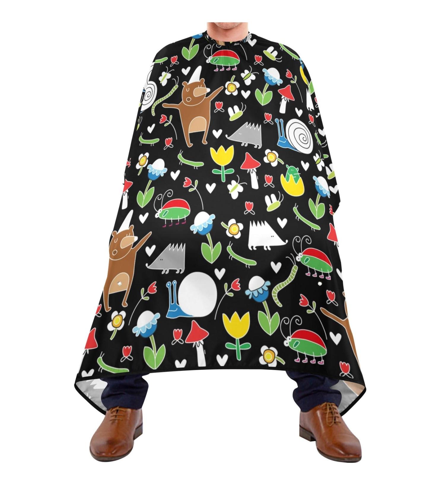 Waterproof Barber Cape - Unisex Hair Cutting Bib with Animals Butterflies and Cheetah Design for Men | International Shipping Available - Buy Online on GoSupps.com