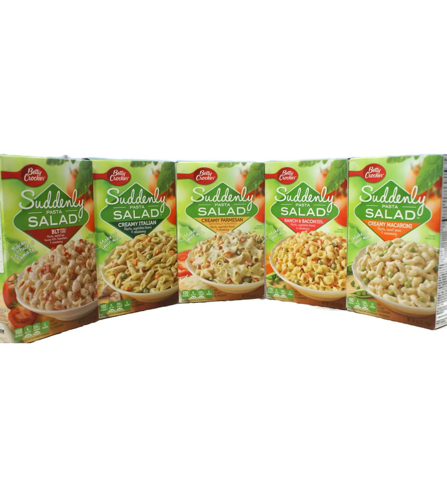 Betty Crocker Suddenly Pasta Salad Variety Pack - BLT, Creamy Parmesan, Creamy Italian, Creamy Macaroni, Ranch Bacon - Buy Online on GoSupps.com