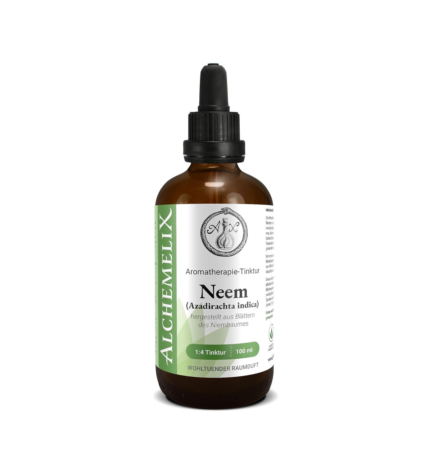 Premium Neem Aromatherapy Tincture 100ml - Azadirachta Indica Drops Vegan Made in Austria - Buy Online on GoSupps.com