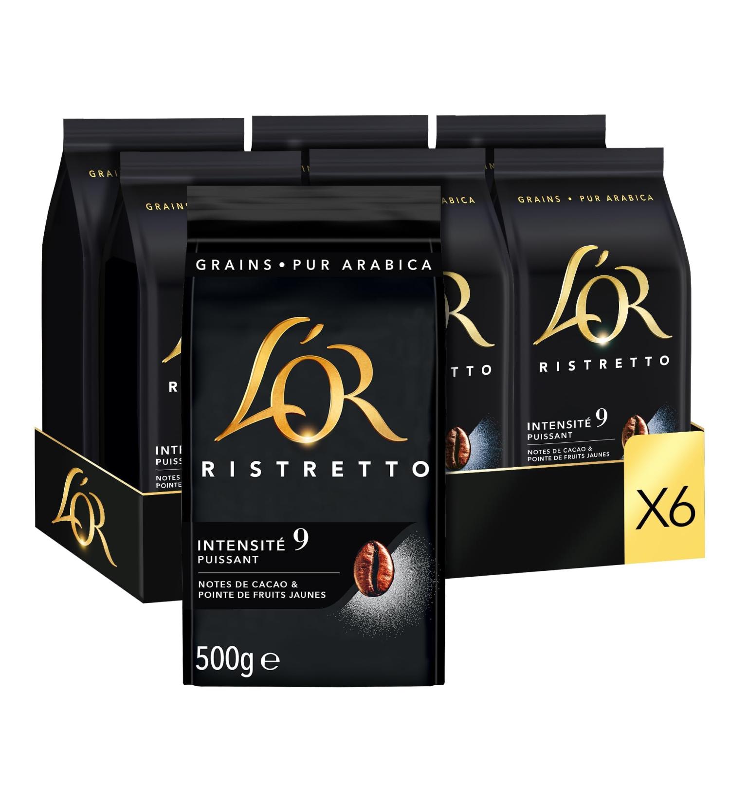 L'OR 3Kg Ristretto Coffee Beans 100% Arabica Intensity 9 6x500g - Buy Online on GoSupps.com