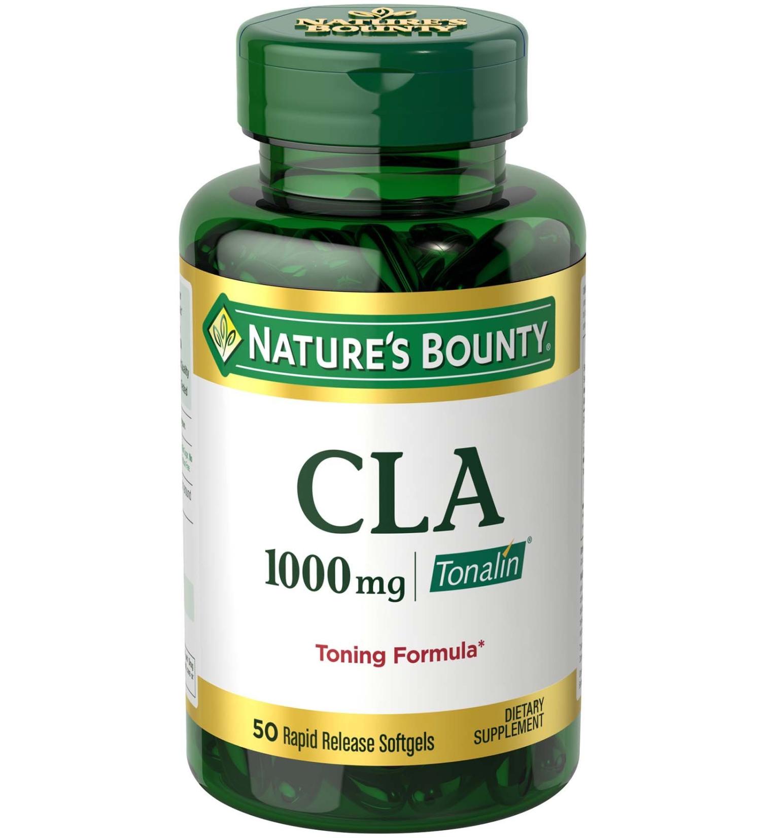 Natures Bounty Tonalin Pills 1000mg - Dietary Supplement for Diet and Body Support | 50 Softgels - Buy Online on GoSupps.com