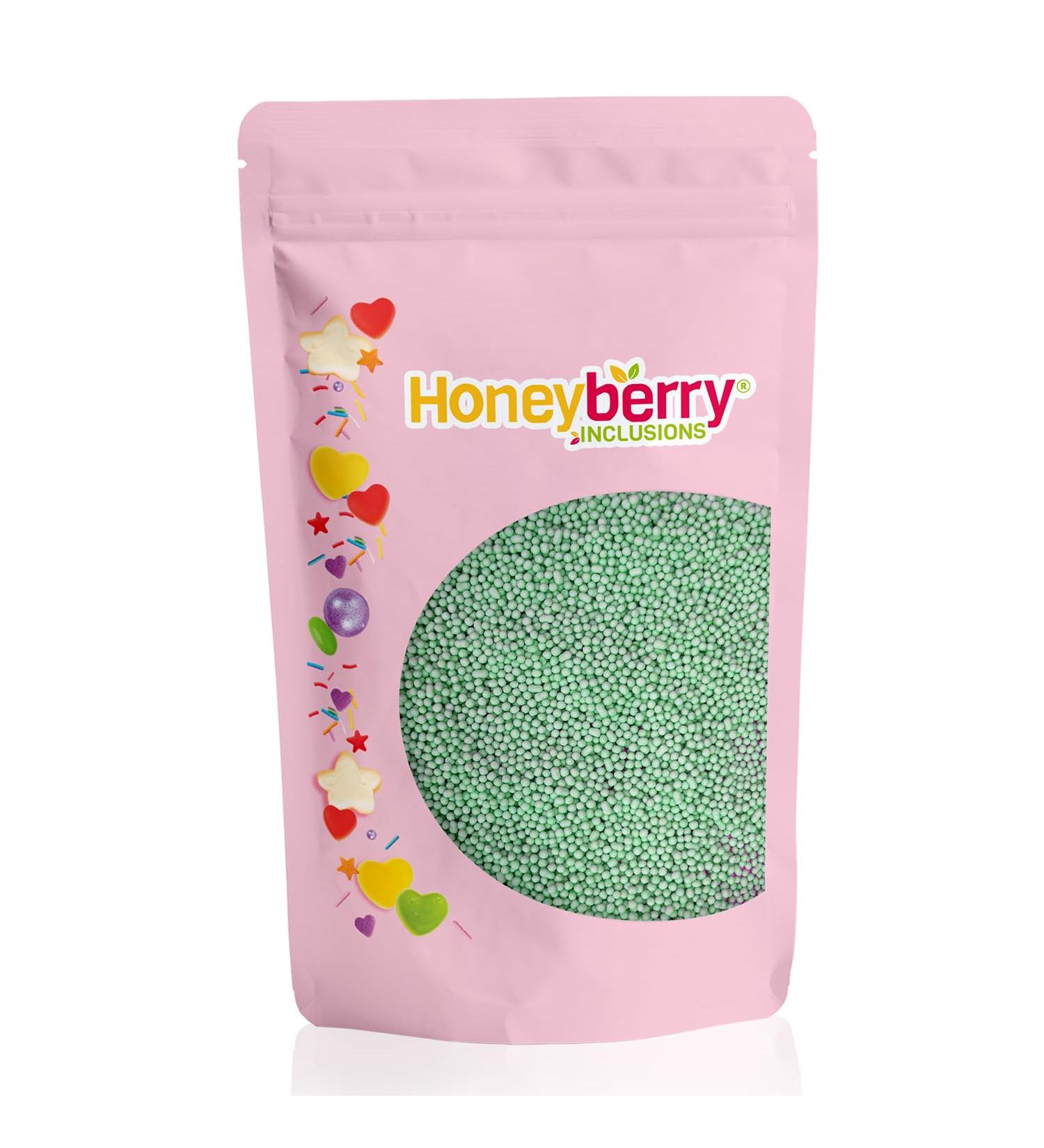 HONEYBERRY INCLUSIONS Green Nonpareils Sprinkles 200g - Natural Bright Hundreds & Thousands for Baking Cupcakes, Cakes & Desserts - Buy Online on GoSupps.com