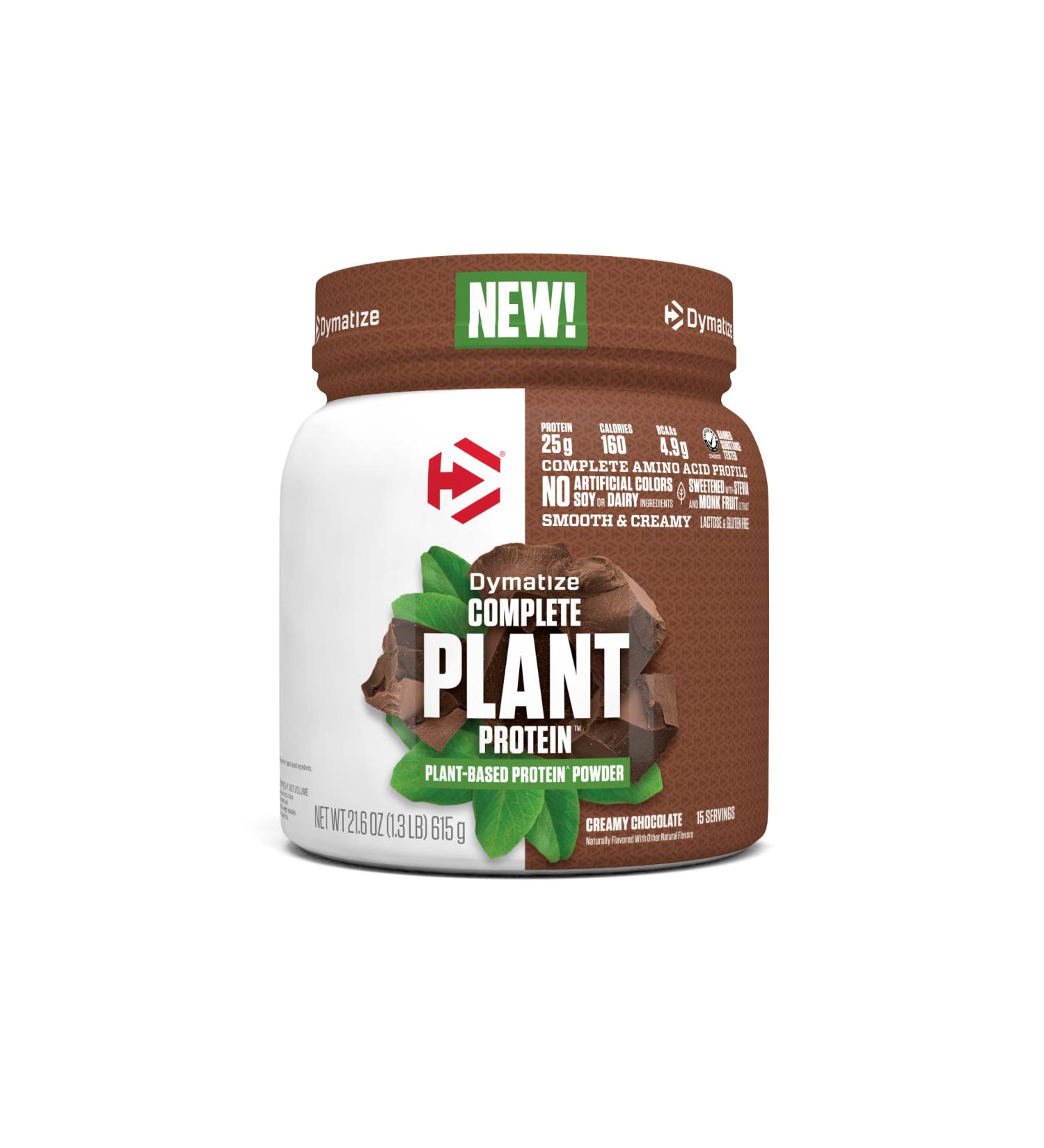 Dymatize Complete Plant Protein - Creamy Chocolate | 25g Protein, 4.8g BCAAs, 15 Servings - Buy Online on GoSupps.com