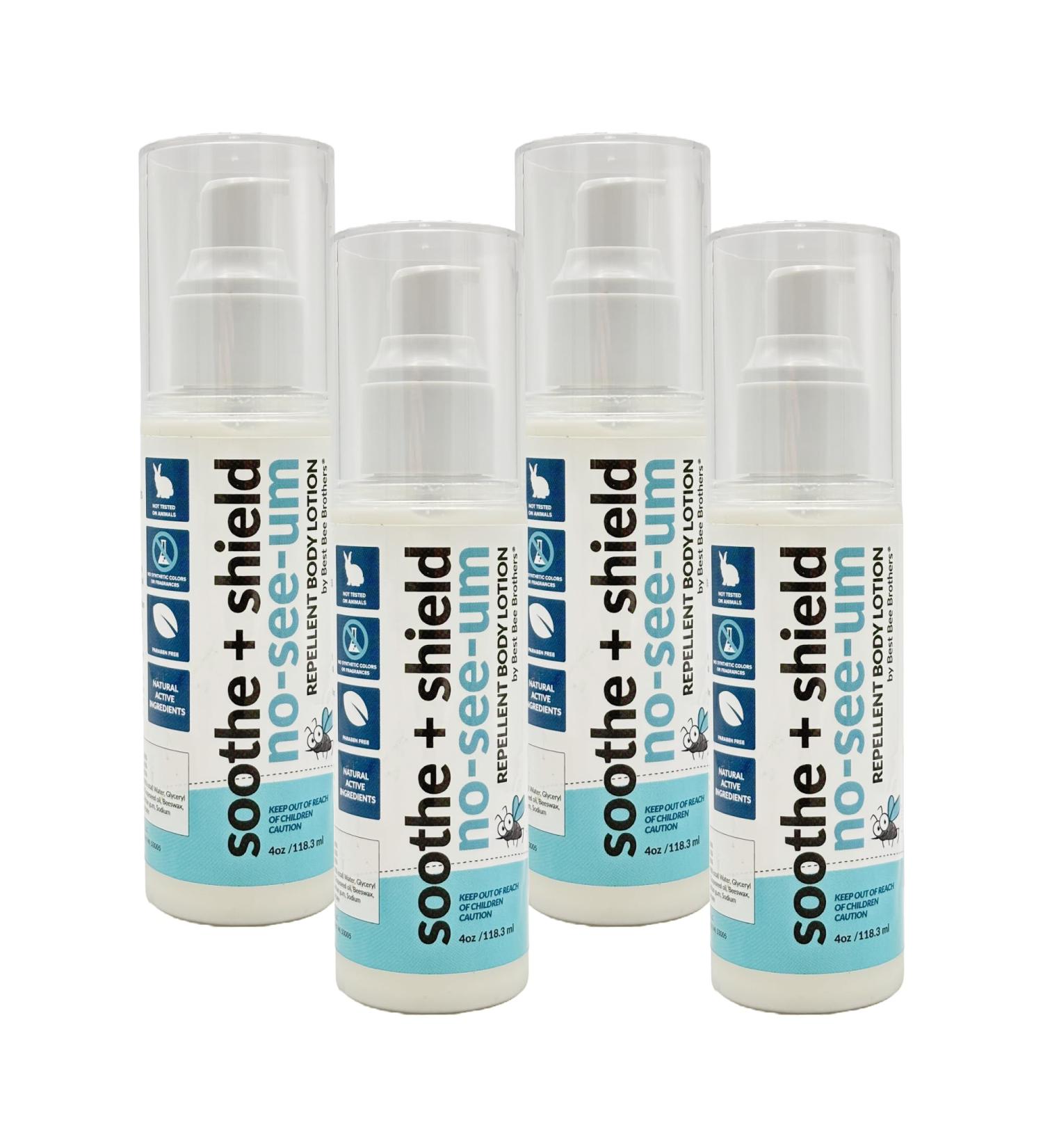 Best Bee Brothers Soothe + Shield No-See-Um Repellent - Body Lotion 4oz 4-Pack - Buy Online on GoSupps.com