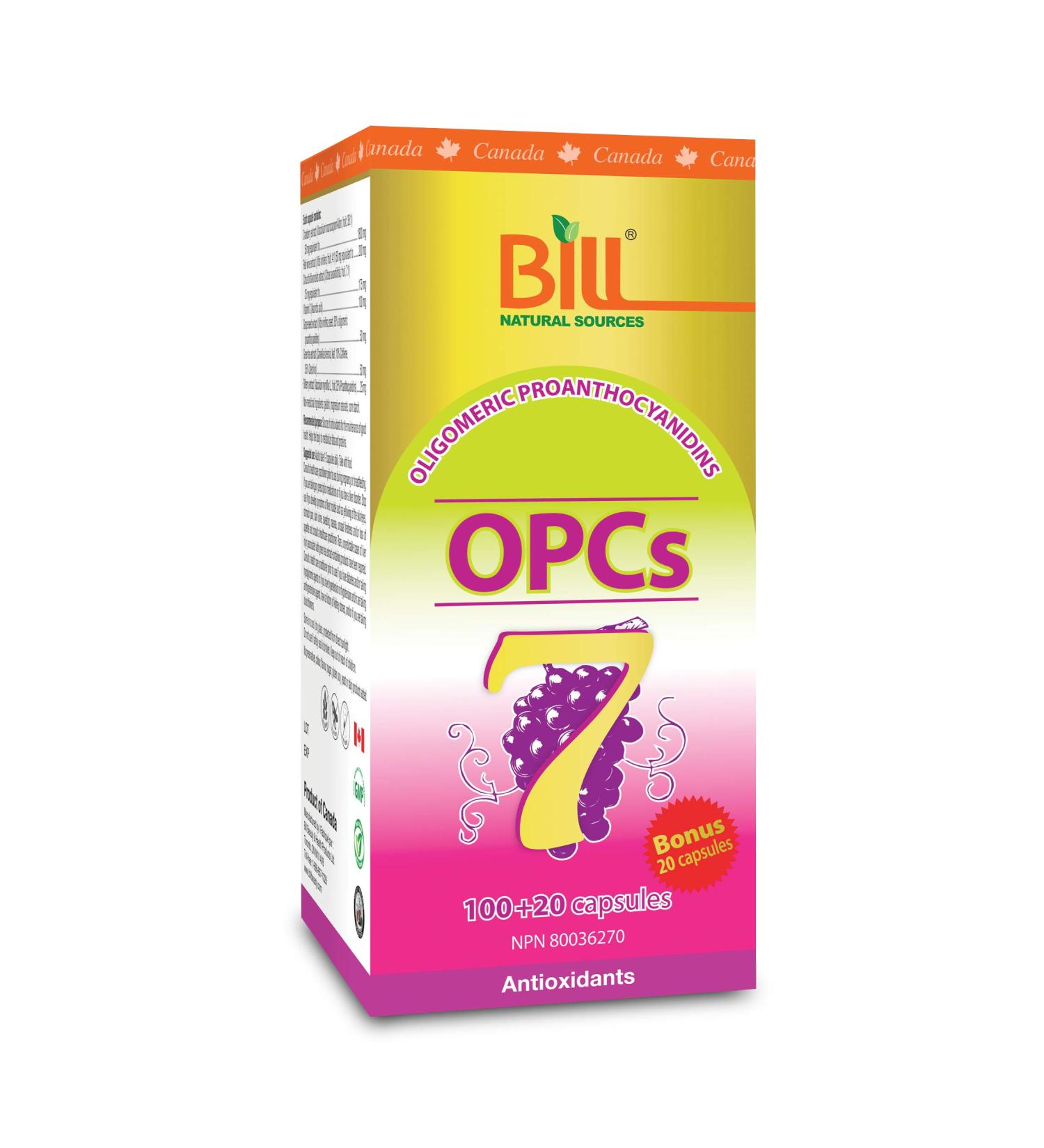 Bill Natural Sources OPCs-7 Super Antioxidant 120 capsules - Buy Online on GoSupps.com