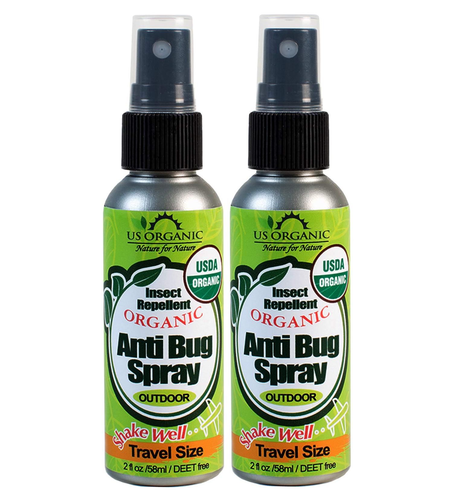 USDA Certified Organic Mosquito Repellent Pump Sprays - Deet-Free, Cruelty-Free, Lab Tested for Proven Results (2 oz, Pack of 2) - Buy Online on GoSupps.com