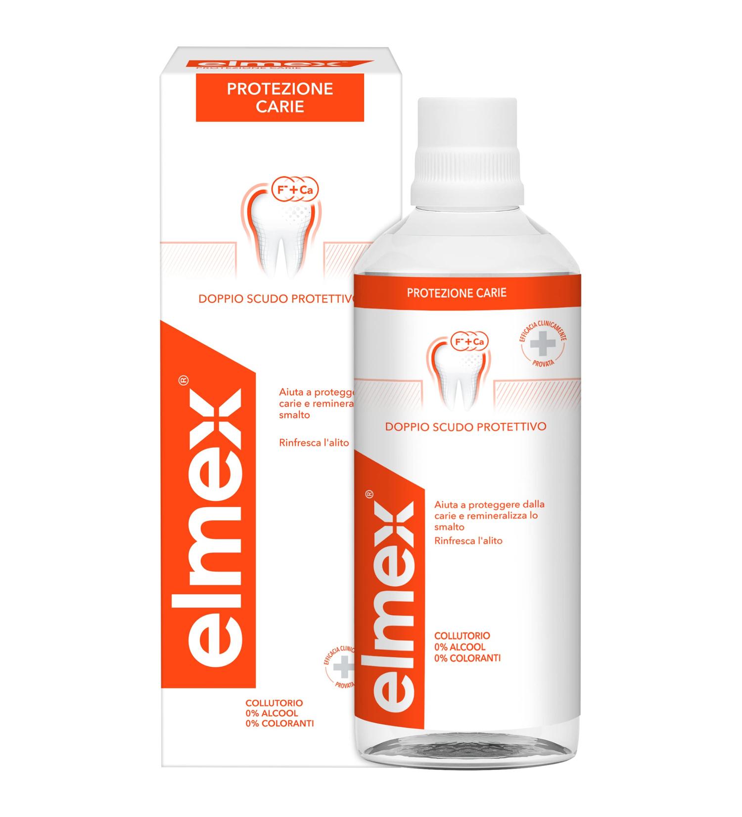  ELMEX elmex Caries Protection Colontory 400 ml I with Amino Fluoride I Double Protective Shield I Freshens Breath I Remineralizes Enamel I 0% Alcohol - Buy Online on GoSupps.com