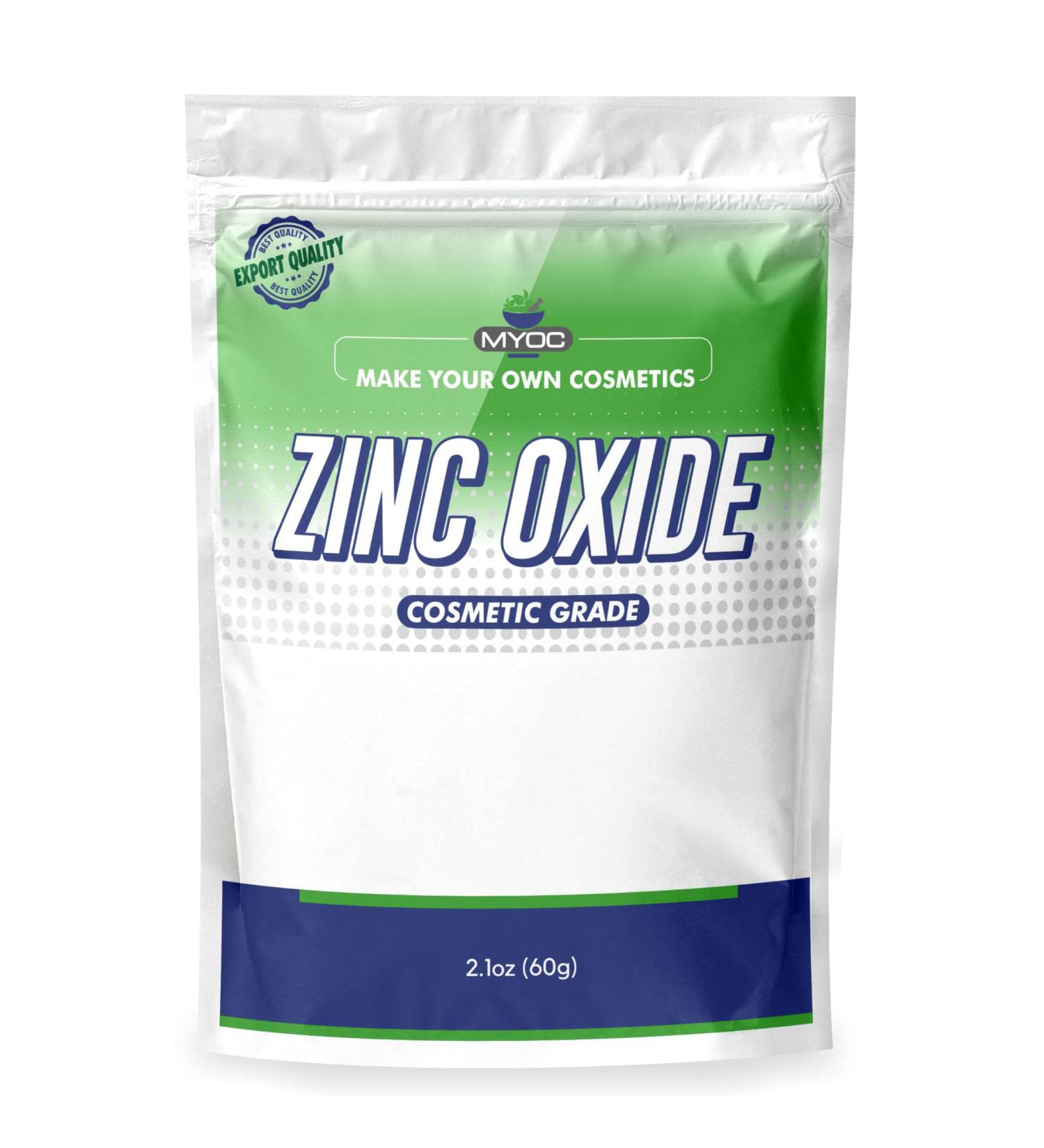 Myoc White Zinc Oxide Powder (60g) Non-Nano | Skin-Safe DIY Sunscreen & Diaper Rash Cream - Buy Online on GoSupps.com