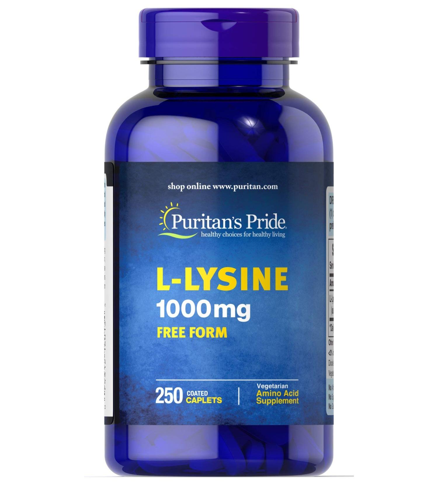 Puritan's Pride L-Lysine 1000 mg-250 Caplets (6013)