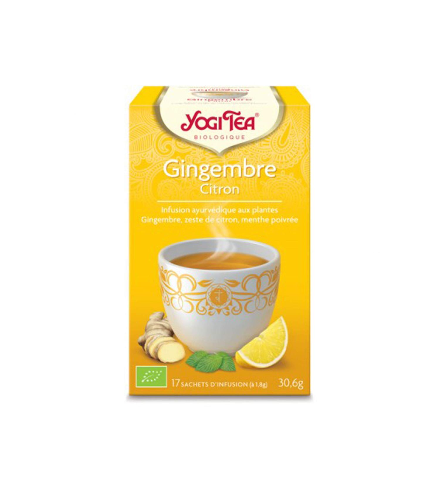 Yogi Tea Ginger Lemon Organic 17 Sachets 17 Unit (Lot de 1) - Buy Online on GoSupps.com