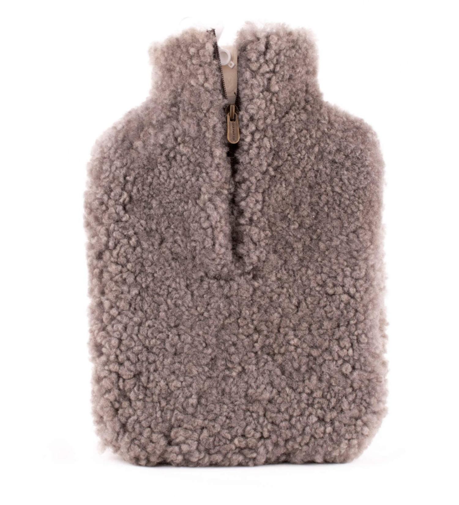 Shepherd of Sweden | Kerri Genuine Sheepskin Luxurious Hot Water Bottle Cover | Large W:22cm x H:34cm | Stone