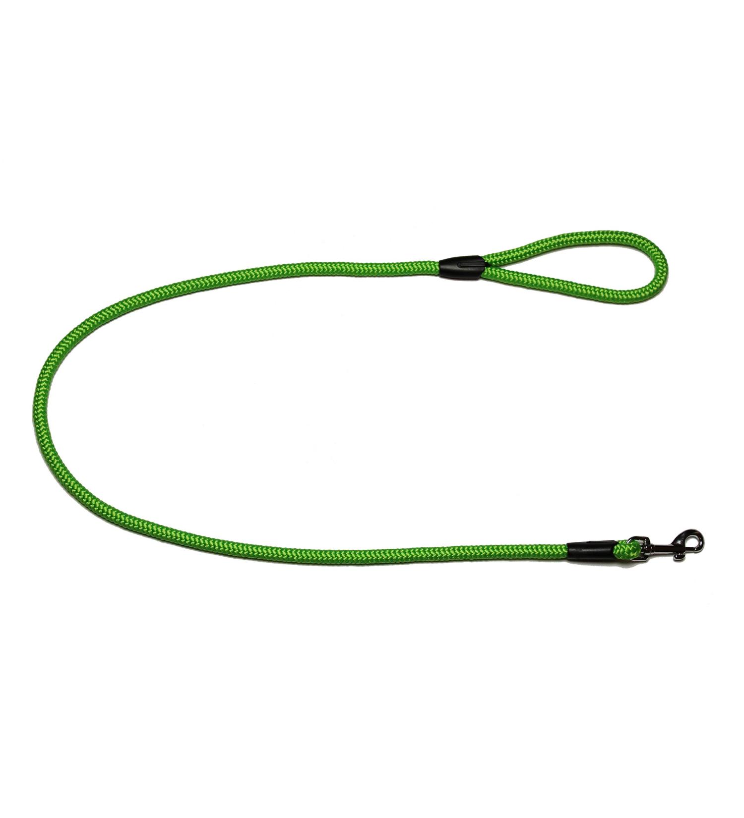 Leash - rope leash with hand loop Basic 10mm 27 colours 7 lengths (1.20 m fluor green) 1.20 m fluor green